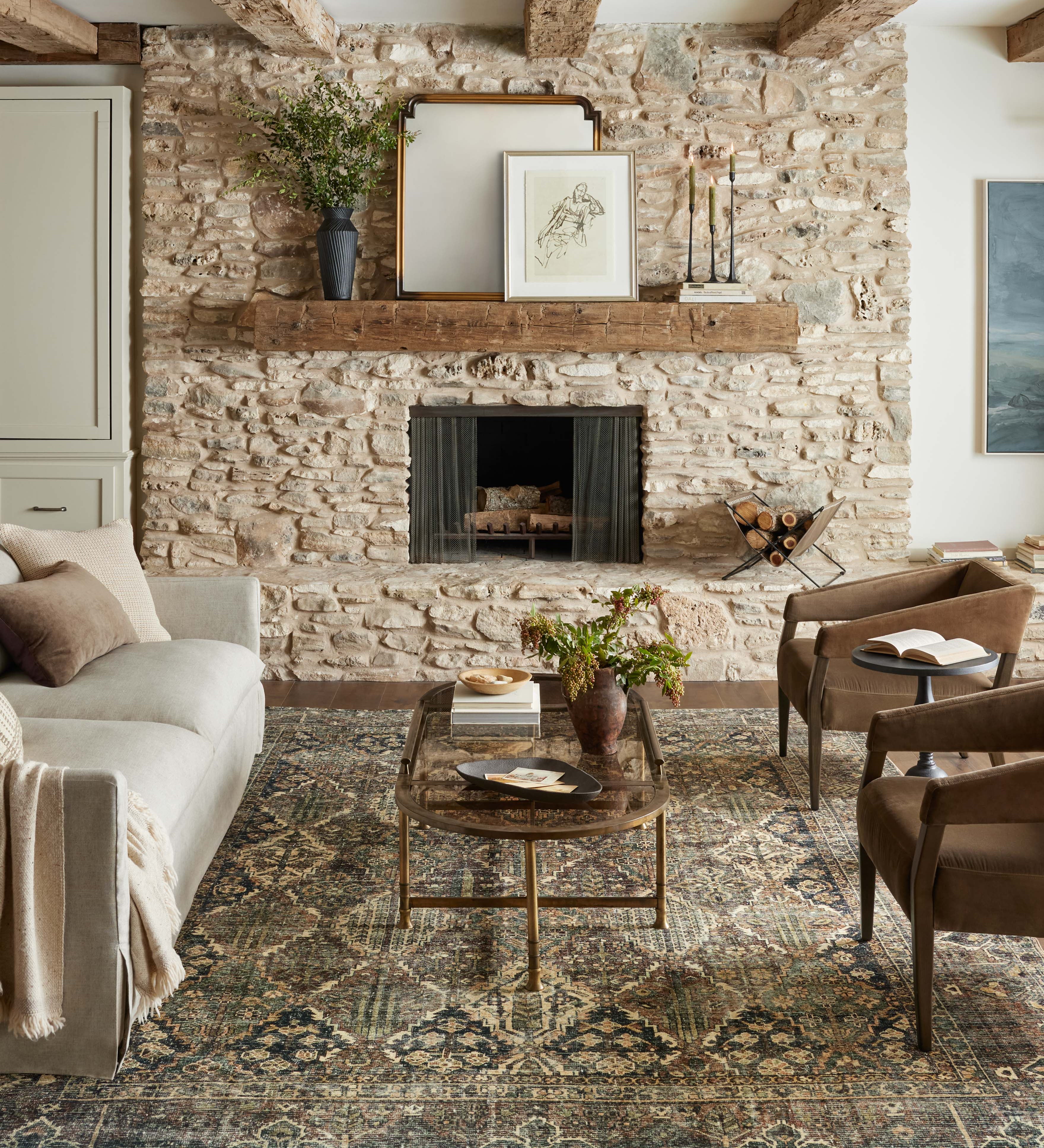 Magnolia Home by Joanna Gaines x Loloi Banks Spice / Blue Rug 1 - RUGS - patterned Loloi