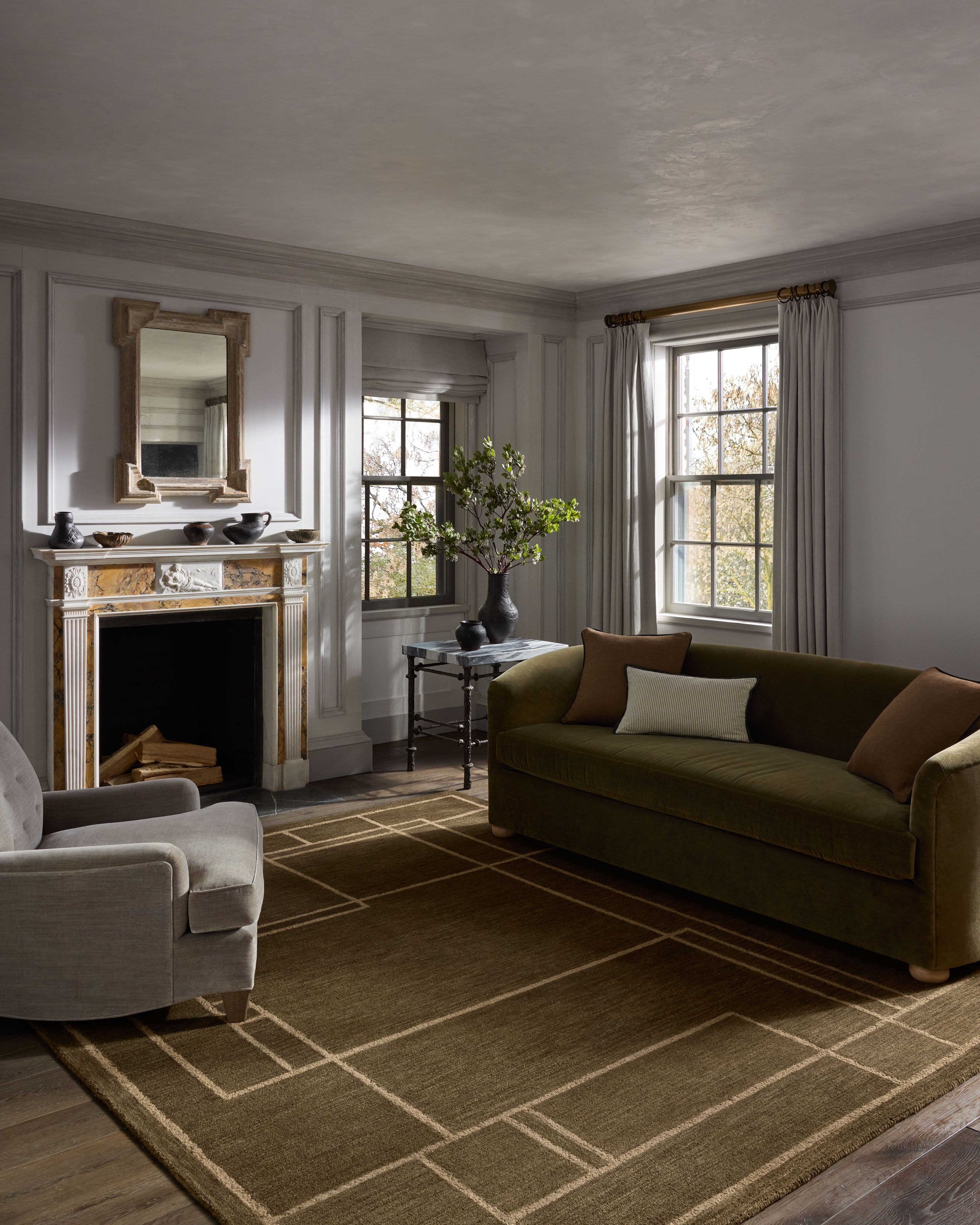 Jeremiah Brent x Loloi Barrow Olive / Natural Rug RUGS-geometric Loloi