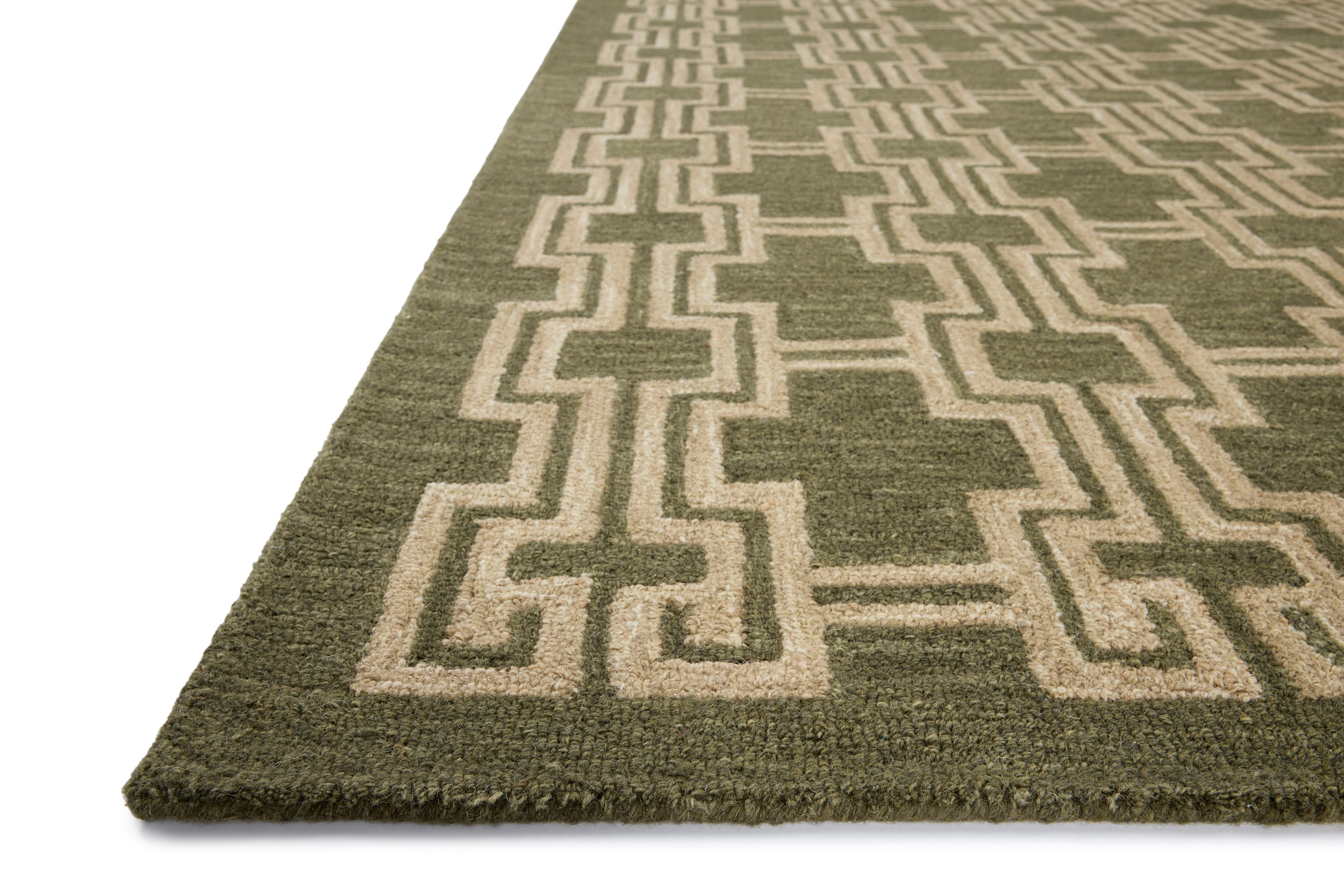 Jeremiah Brent x Loloi Barrow Moss / Beige Rug RUGS-geometric Loloi