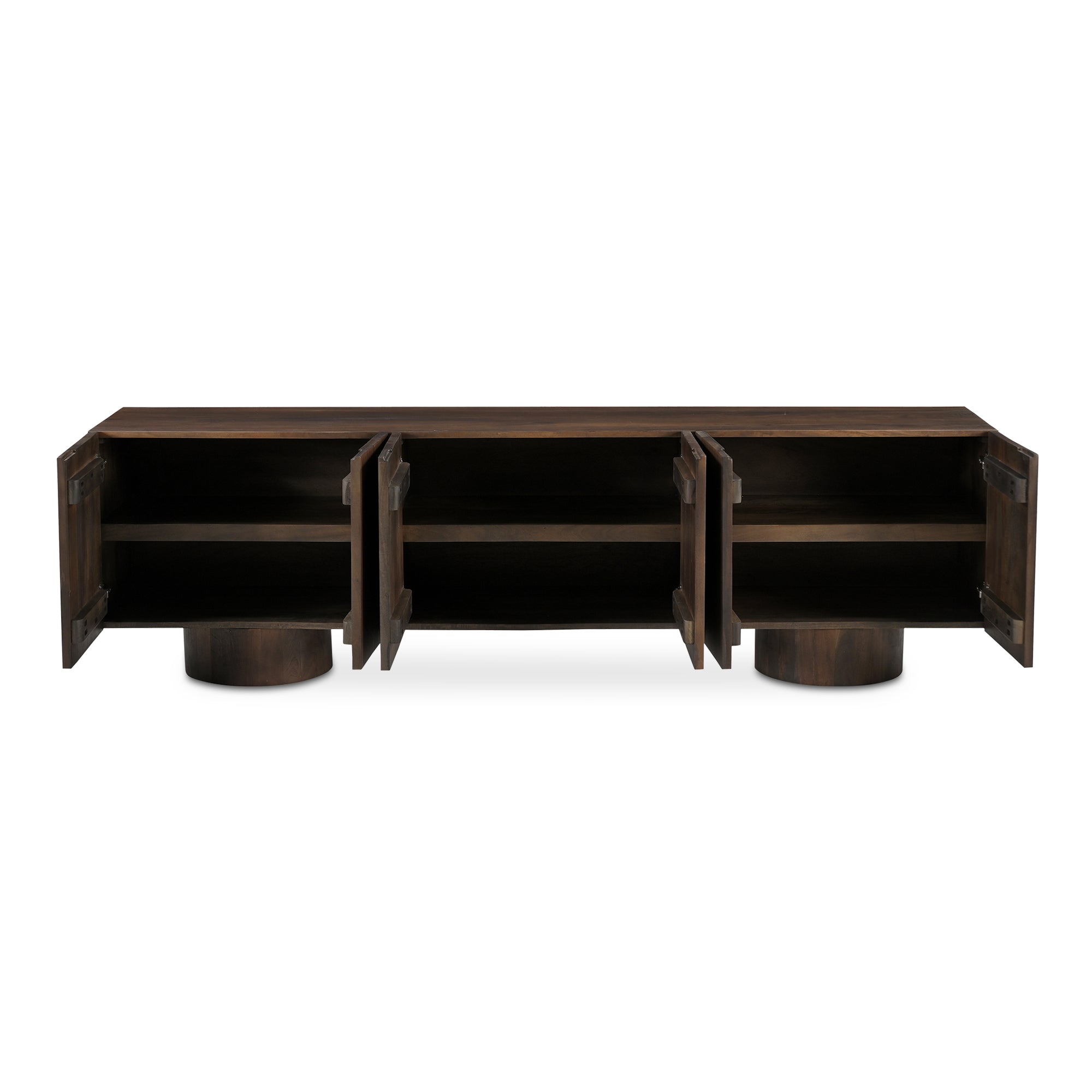 Hollis Media Unit Warm Brown Furniture - tv tables Moe's Furniture