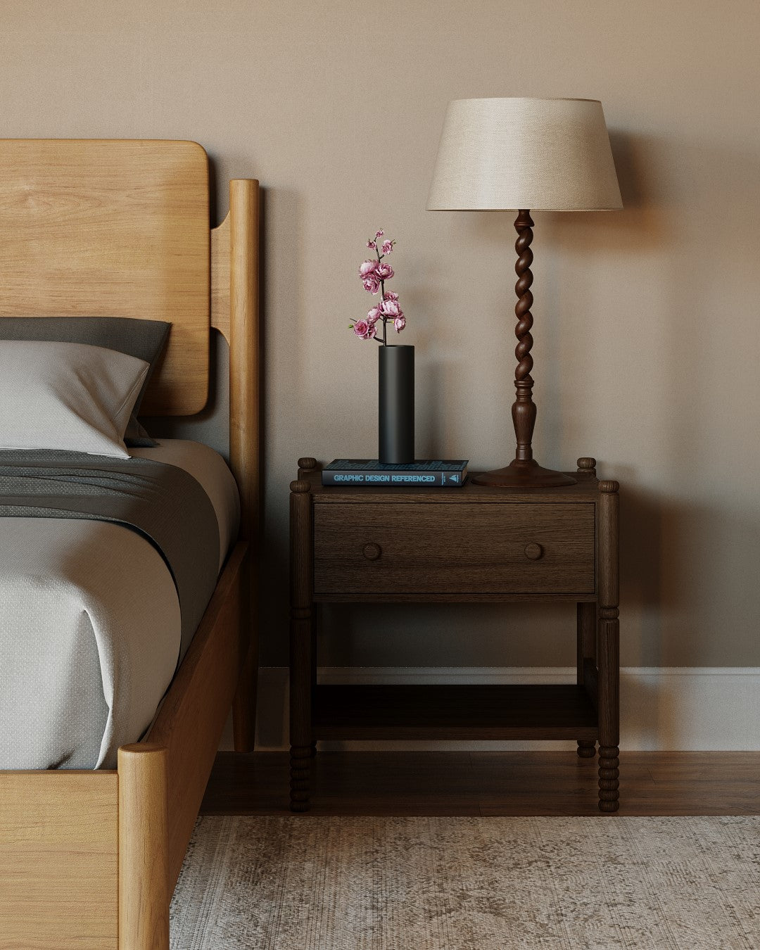 Mylie Oak Nightstand FURNITURE - nightstand Union Home