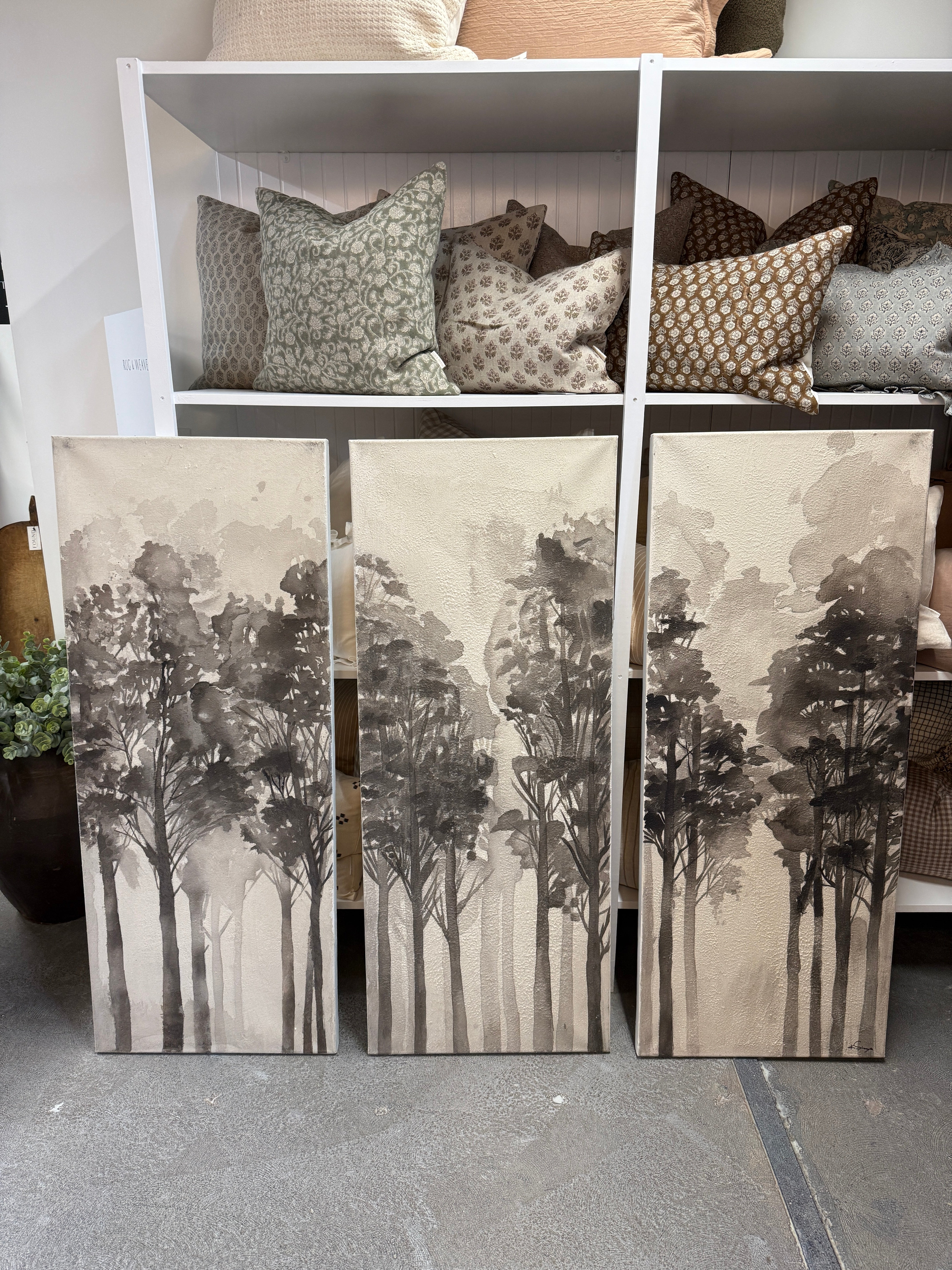 FLOOR MODEL - "Woodland Calm" Framed Canvas Set ARTWORK - in store Renwil