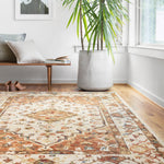 Loloi Beatty Ivory / Rust Rug RUGS - wool Loloi