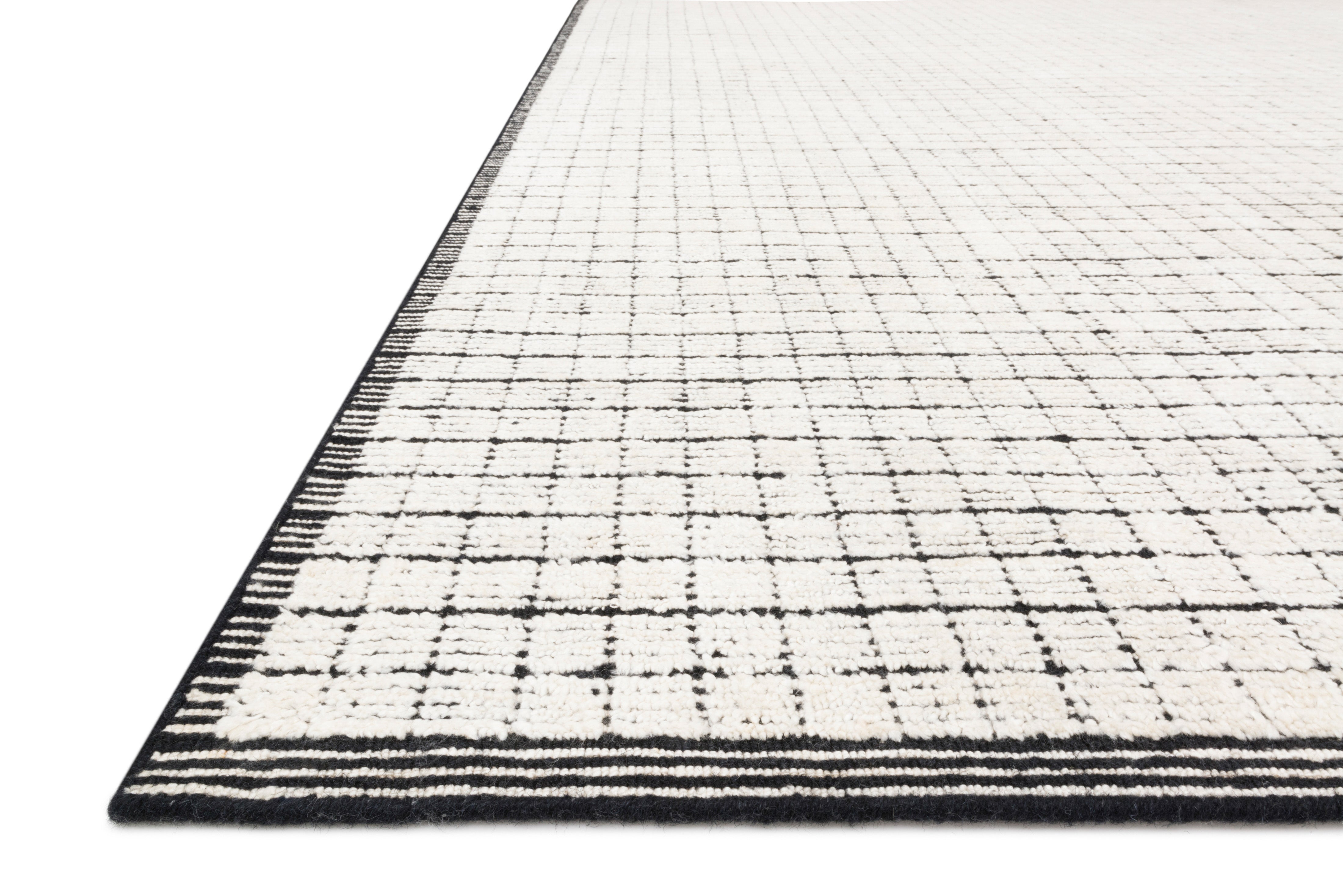 Loloi Beverly Ivory/ Black Rug 2-RUGS-patterned Loloi