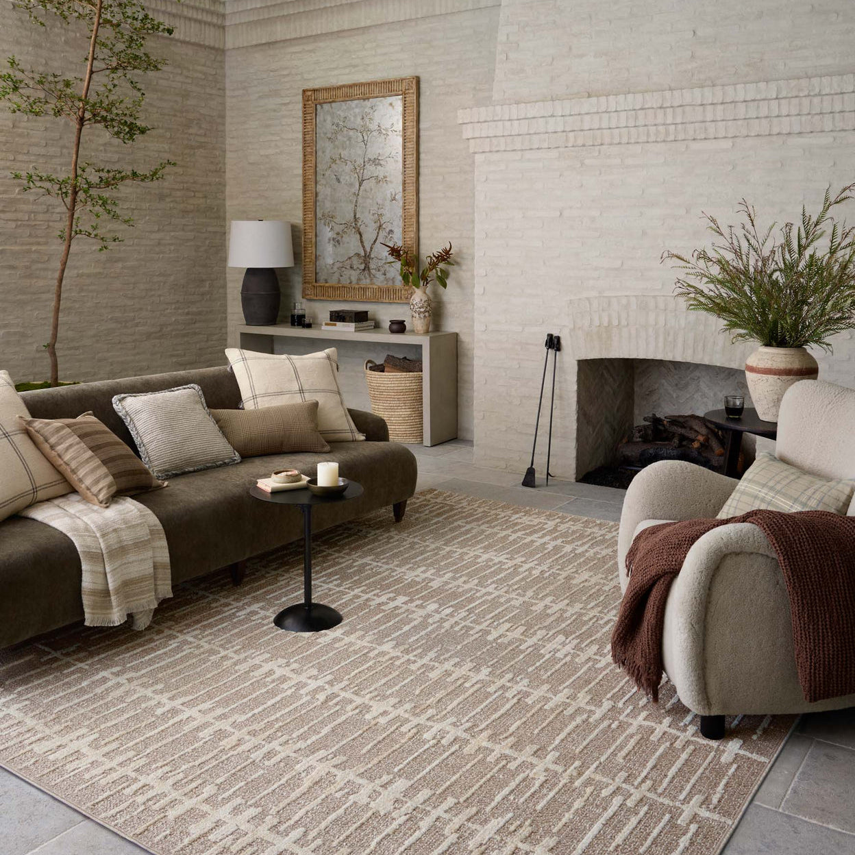 Amber Lewis x Loloi Bexley Taupe / Natural Rug RUGS - synthetic Loloi