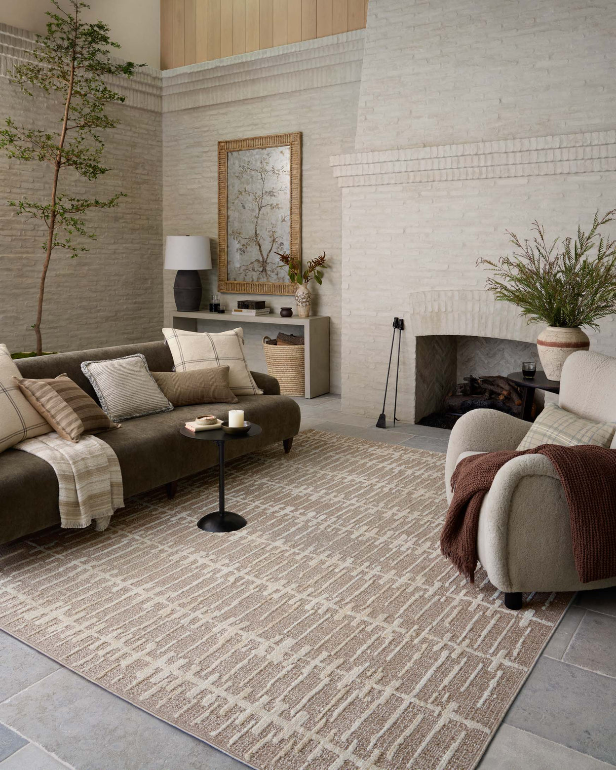 Amber Lewis x Loloi Bexley Taupe / Natural Rug RUGS - synthetic Loloi