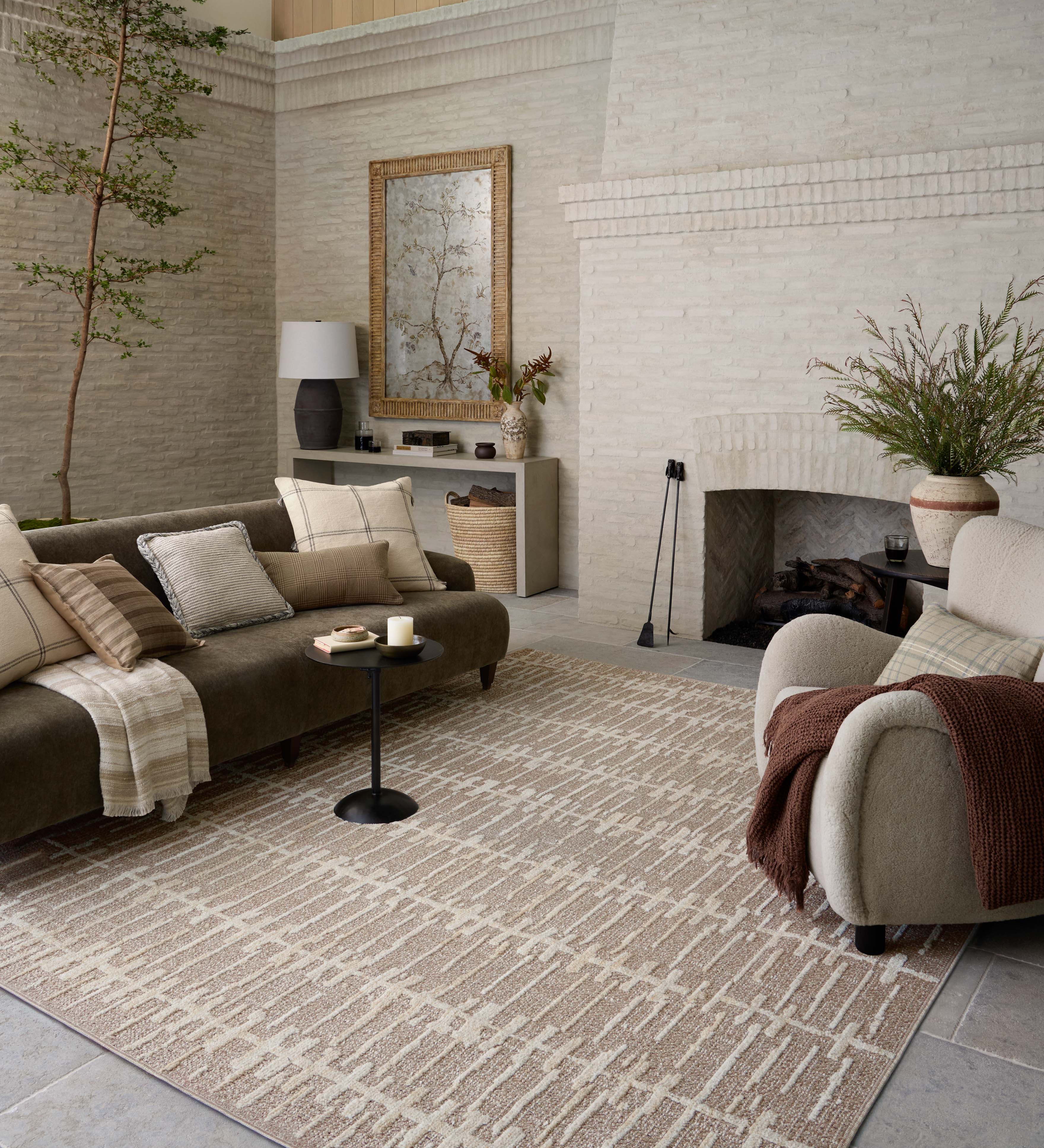 Amber Lewis x Loloi Bexley Taupe / Natural Rug RUGS - synthetic Loloi