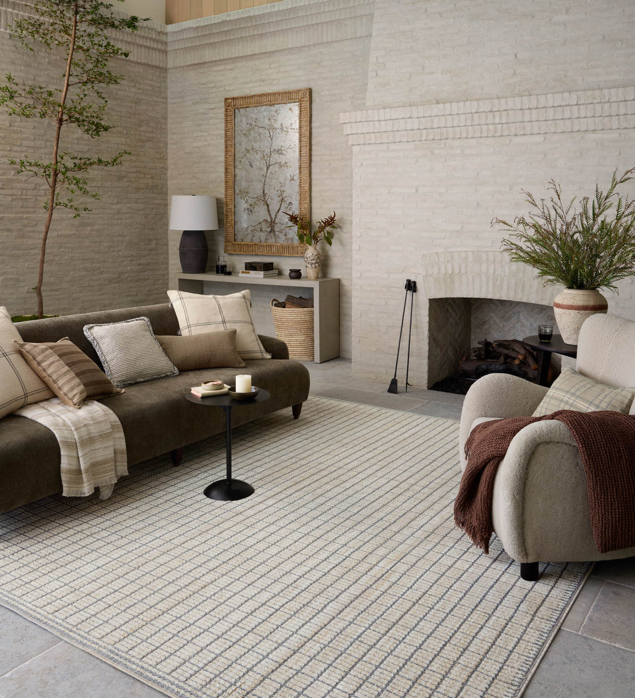 OVERSTOCK - Amber Lewis x Loloi Bexley Slate / Natural Rug - 7'10" x 10' IN STORE - Sale Rugs Loloi