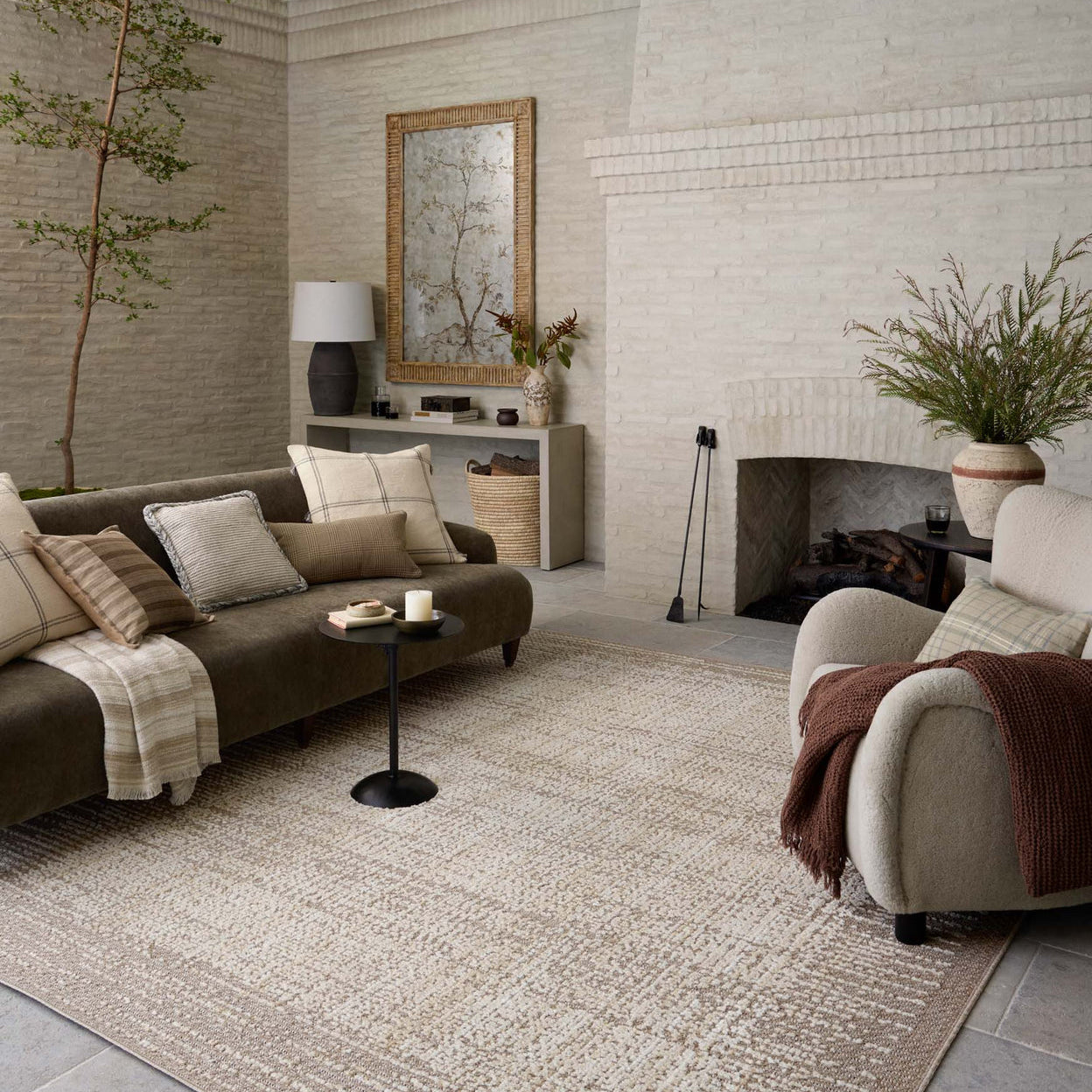 Amber Lewis x Loloi Bexley Natural / Taupe Rug RUGS - synthetic Loloi