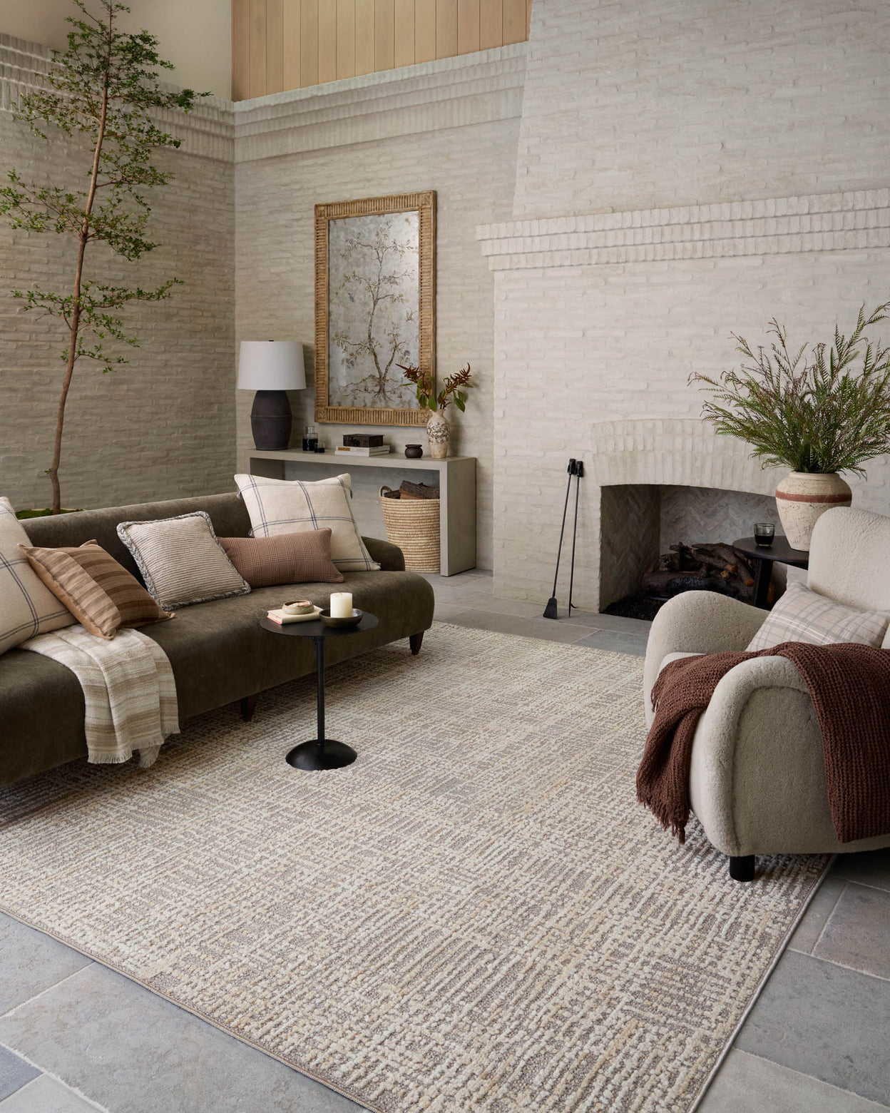 Amber Lewis x Loloi Bexley Natural / Dove Rug RUGS - synthetic Loloi