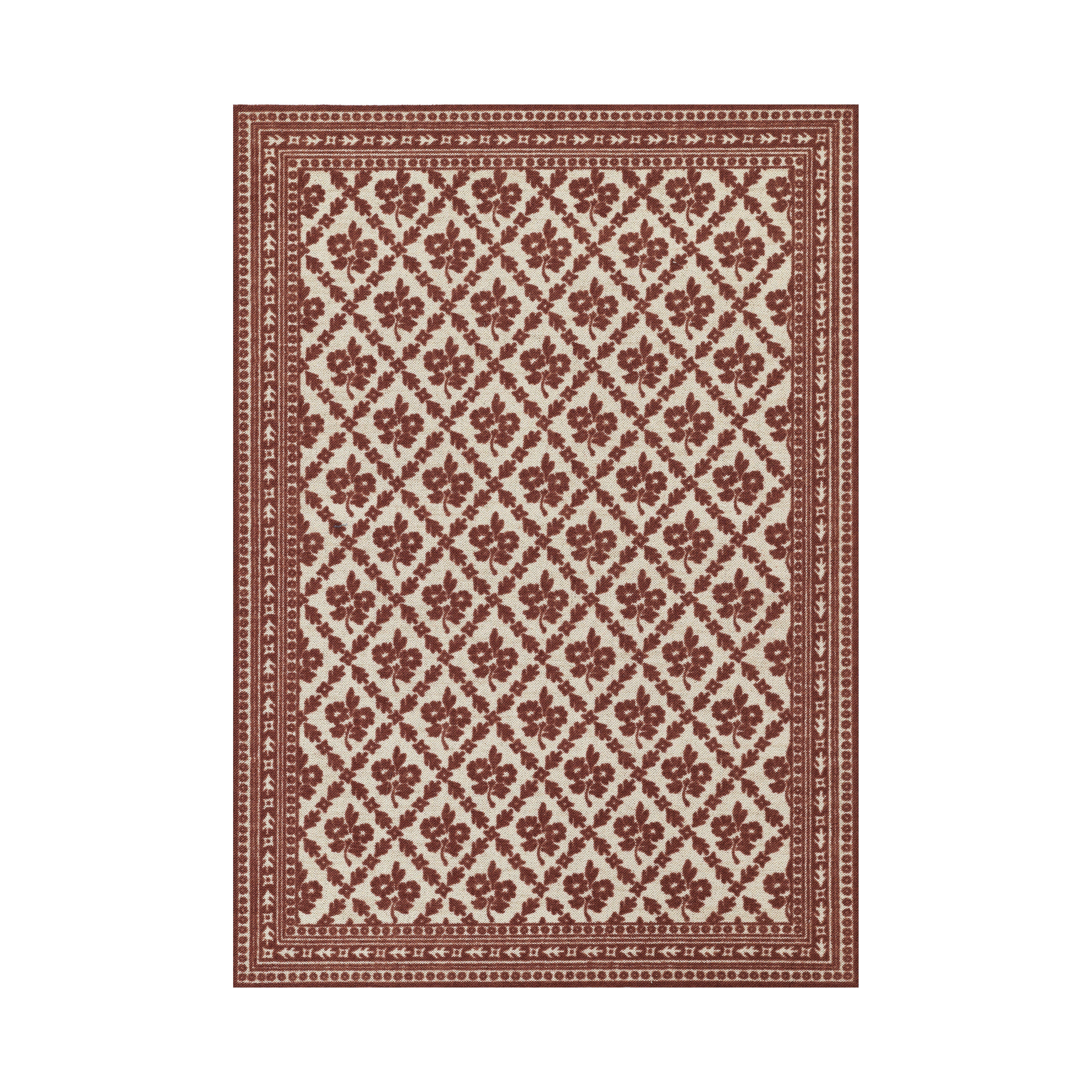 Bellbury Lattice Rug RUGS - wool Momeni Red 2' x 3'
