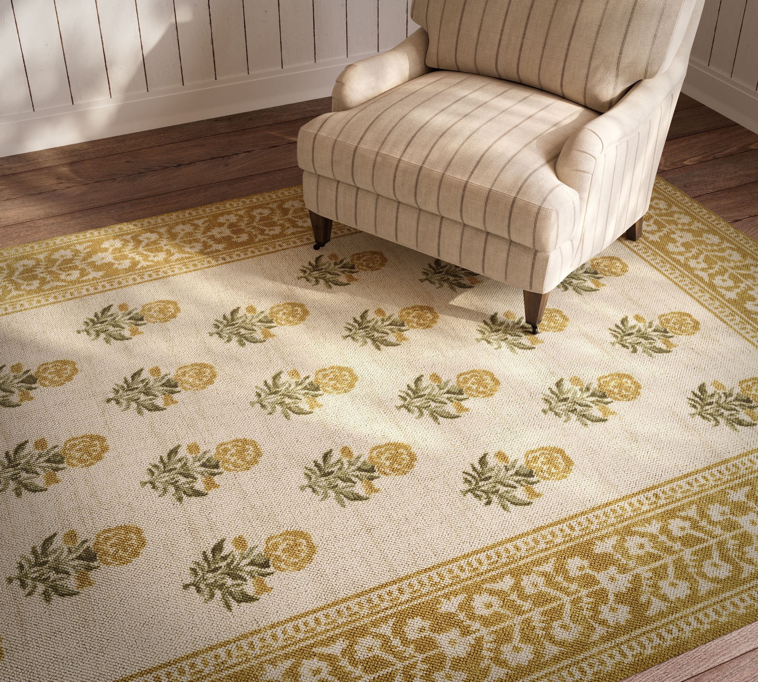 Bellbury Block Print Rug RUGS - wool Momeni