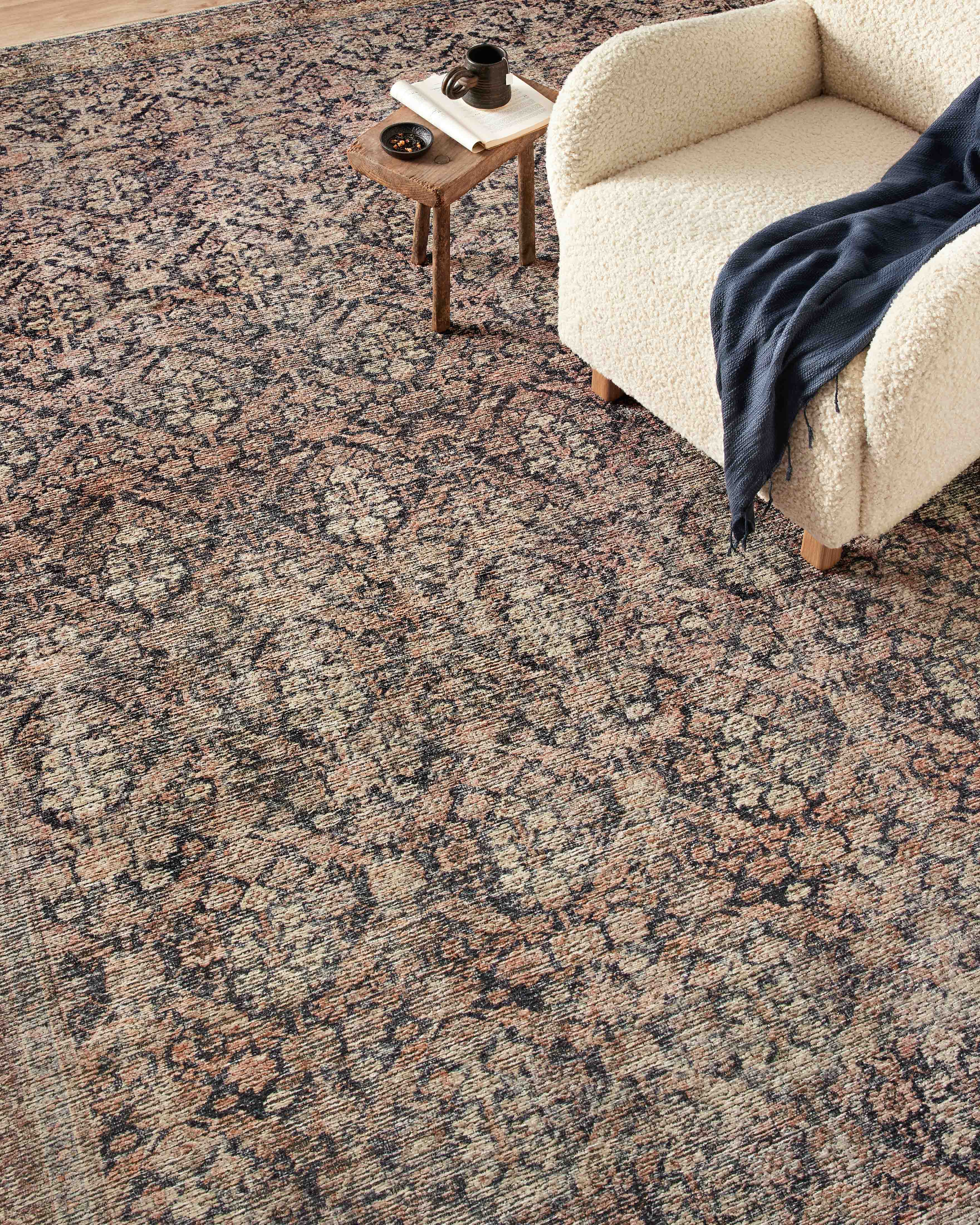 Amber Lewis x Loloi Billie Ink / Salmon Rug 0-patterned rugs Loloi