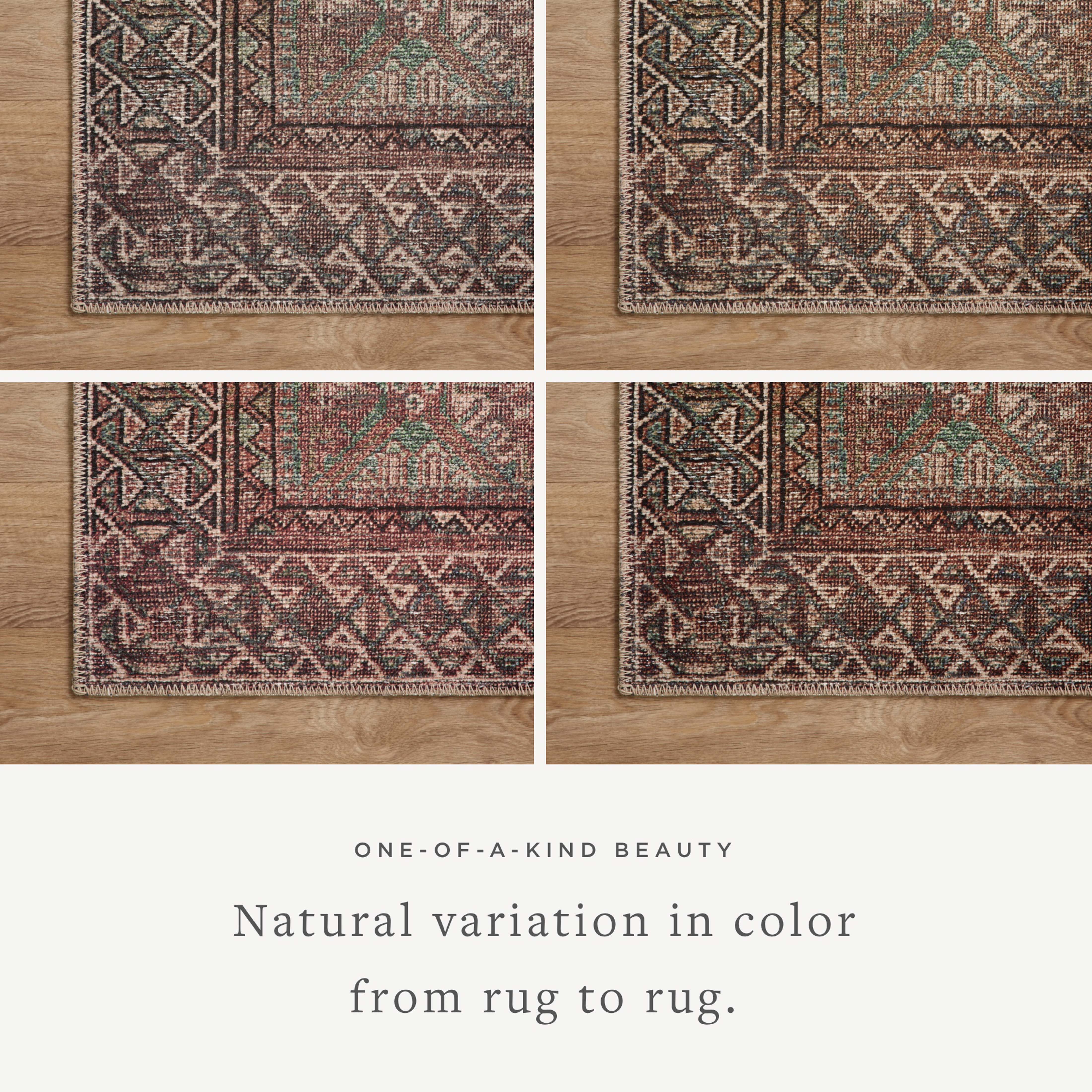 Amber Lewis x Loloi Billie Aqua / Rust Rug 0-patterned rugs Loloi