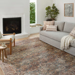 Amber Lewis x Loloi Billie Aqua / Rust Rug 0-patterned rugs Loloi