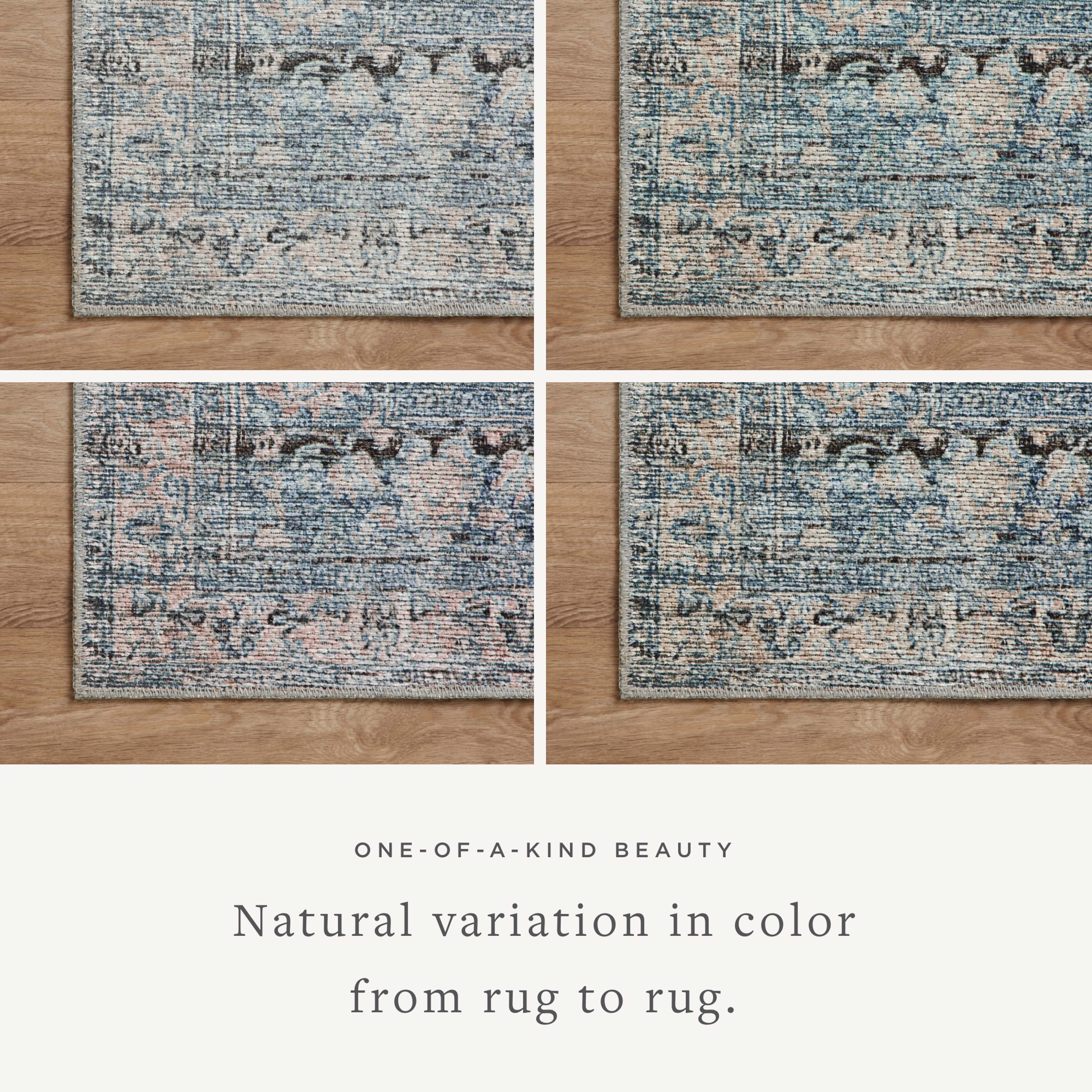 Amber Lewis x Loloi Billie Denim / Blush Rug 0-patterned rugs Loloi