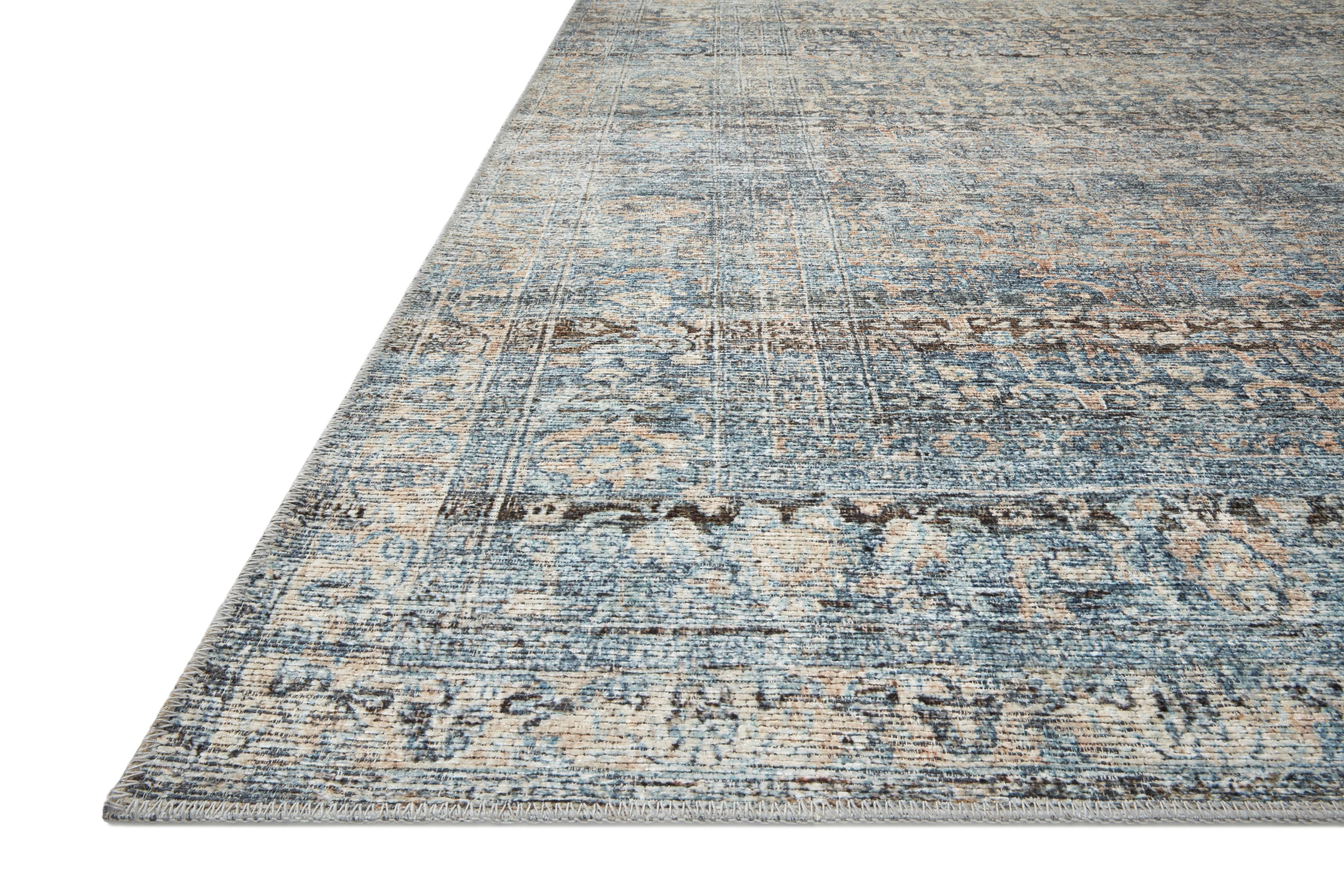 Amber Lewis x Loloi Billie Denim / Blush Rug 0-patterned rugs Loloi