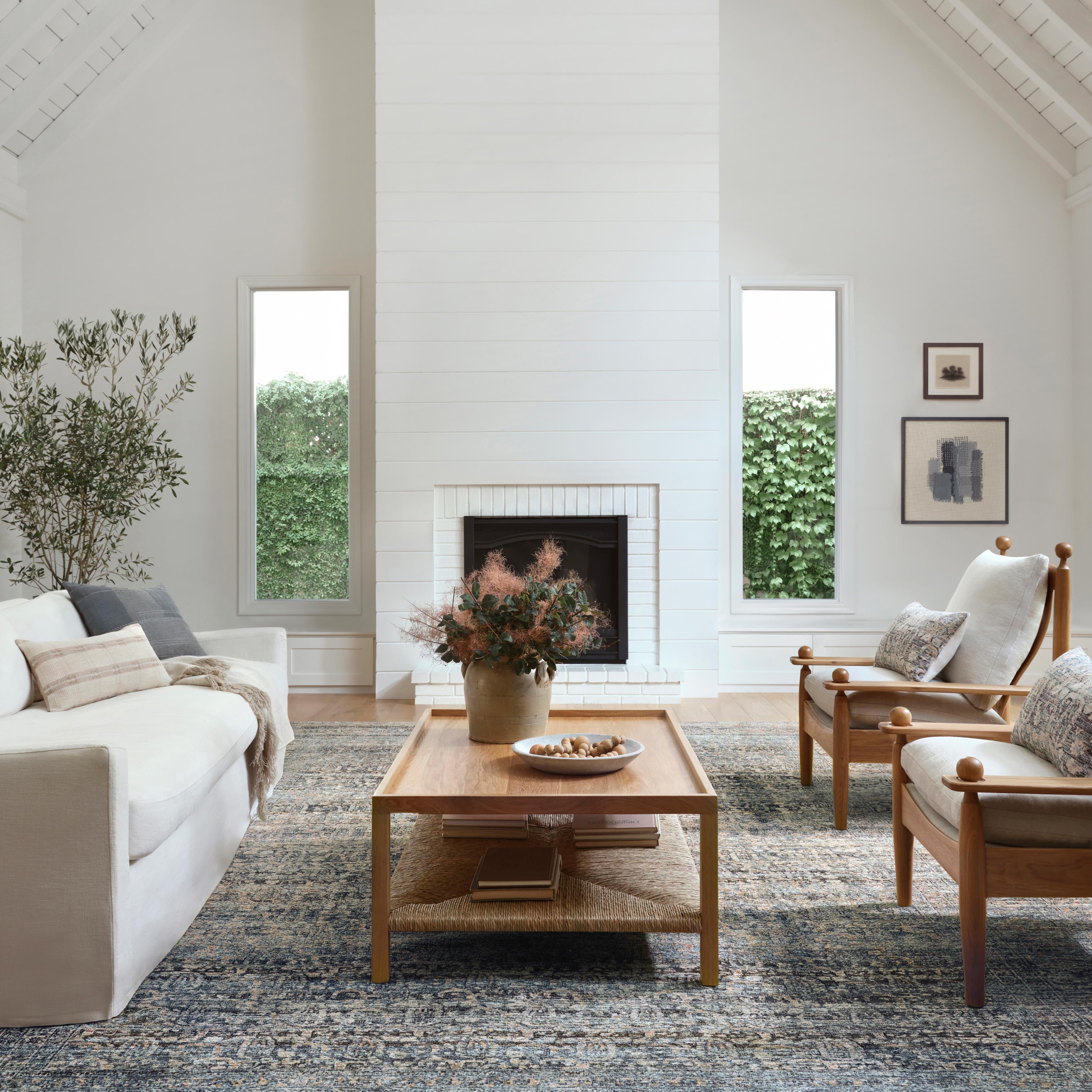 Amber Lewis x Loloi Billie Denim / Blush Rug 0-patterned rugs Loloi