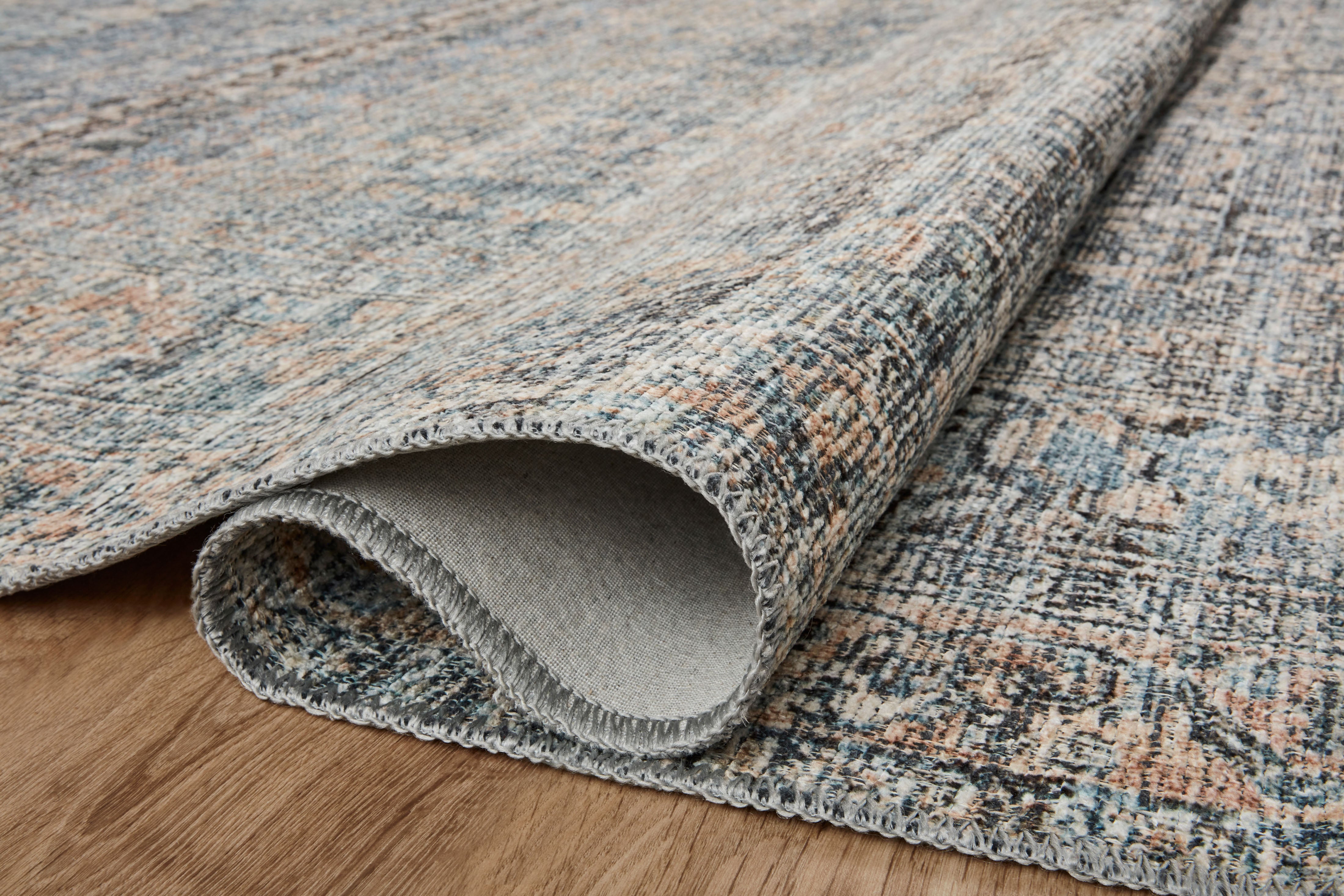Amber Lewis x Loloi Billie Denim / Blush Rug 0-patterned rugs Loloi