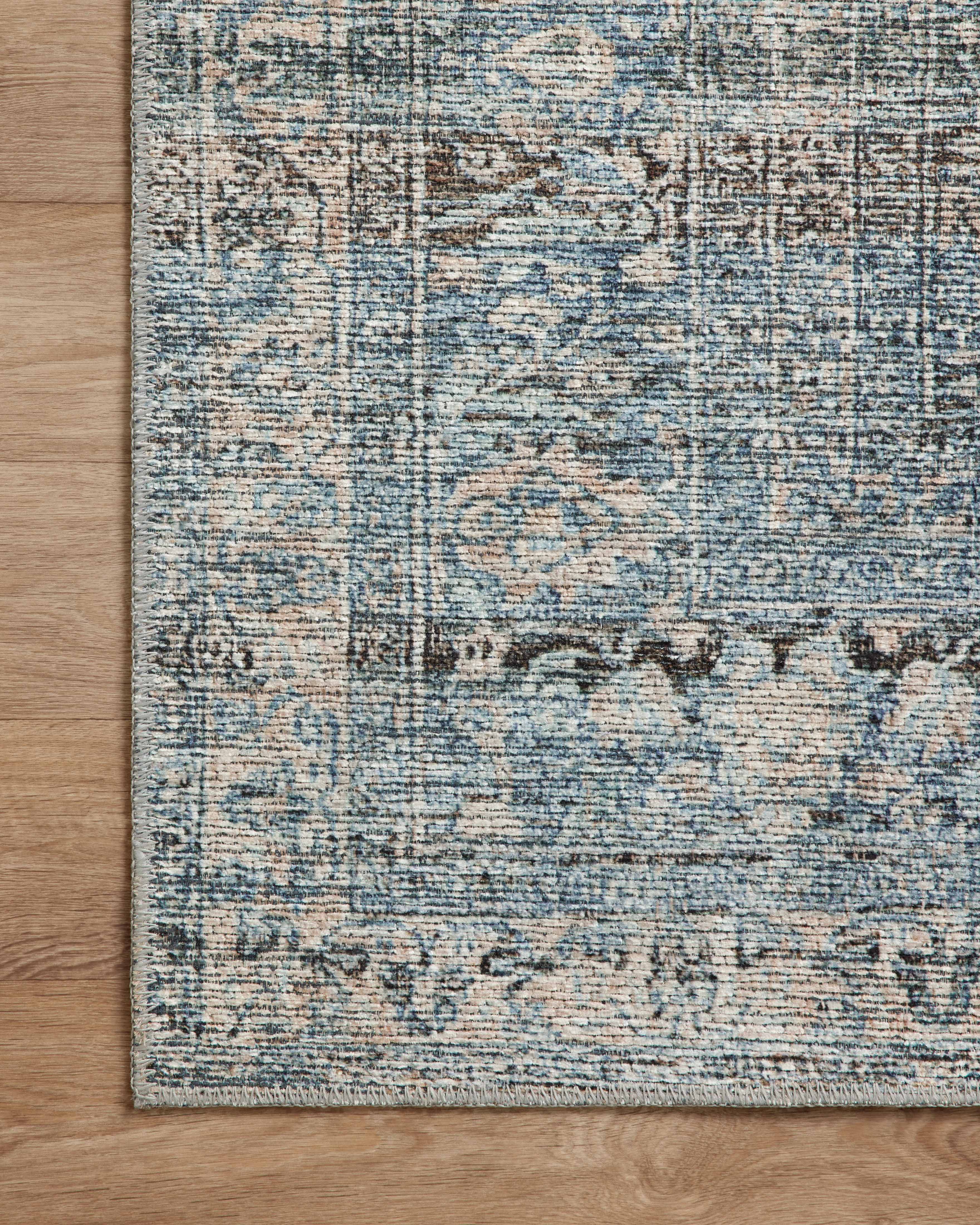 Amber Lewis x Loloi Billie Denim / Blush Rug 0-patterned rugs Loloi