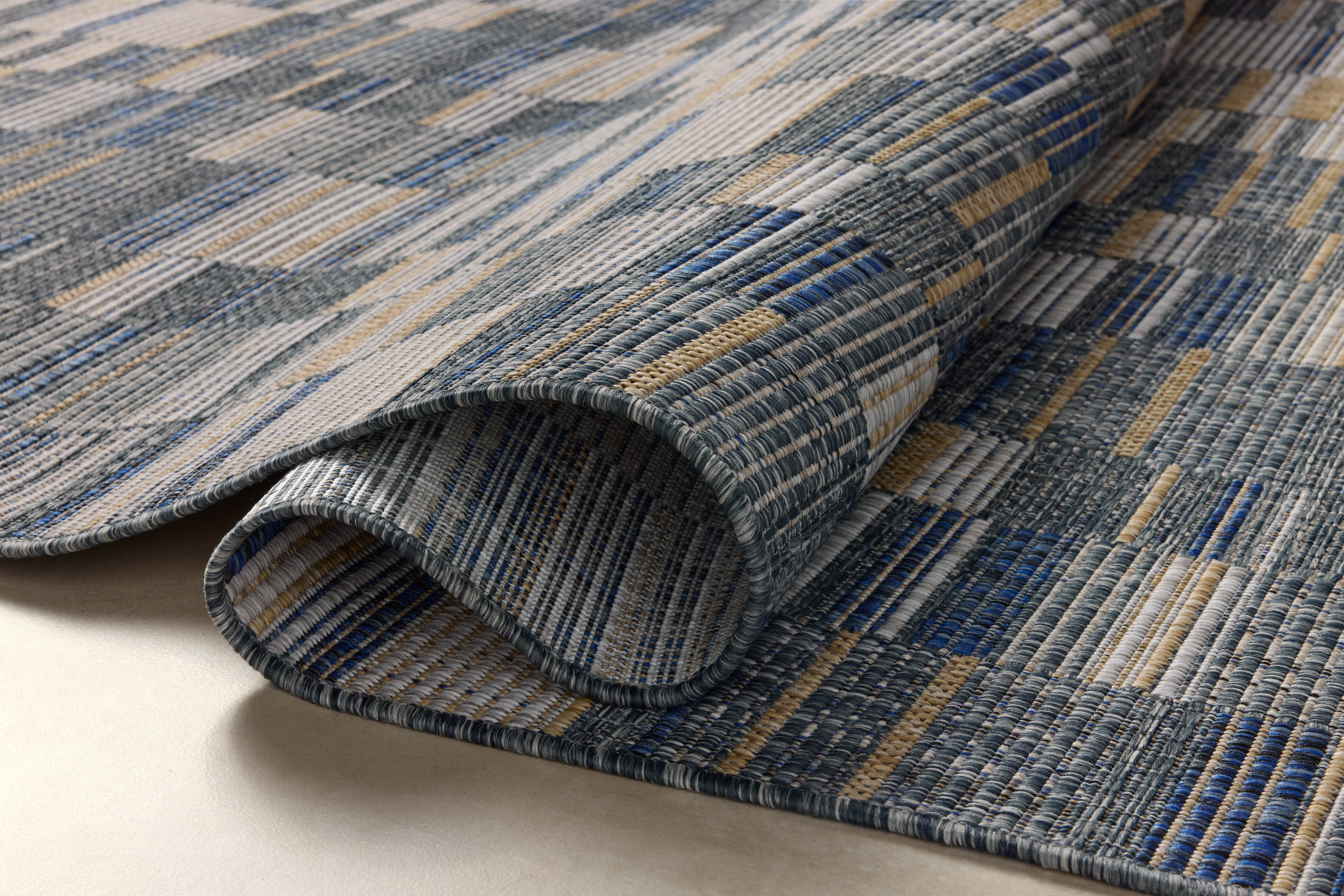 Loloi Birch Denim / Gold Indoor/Outdoor Rug Loloi