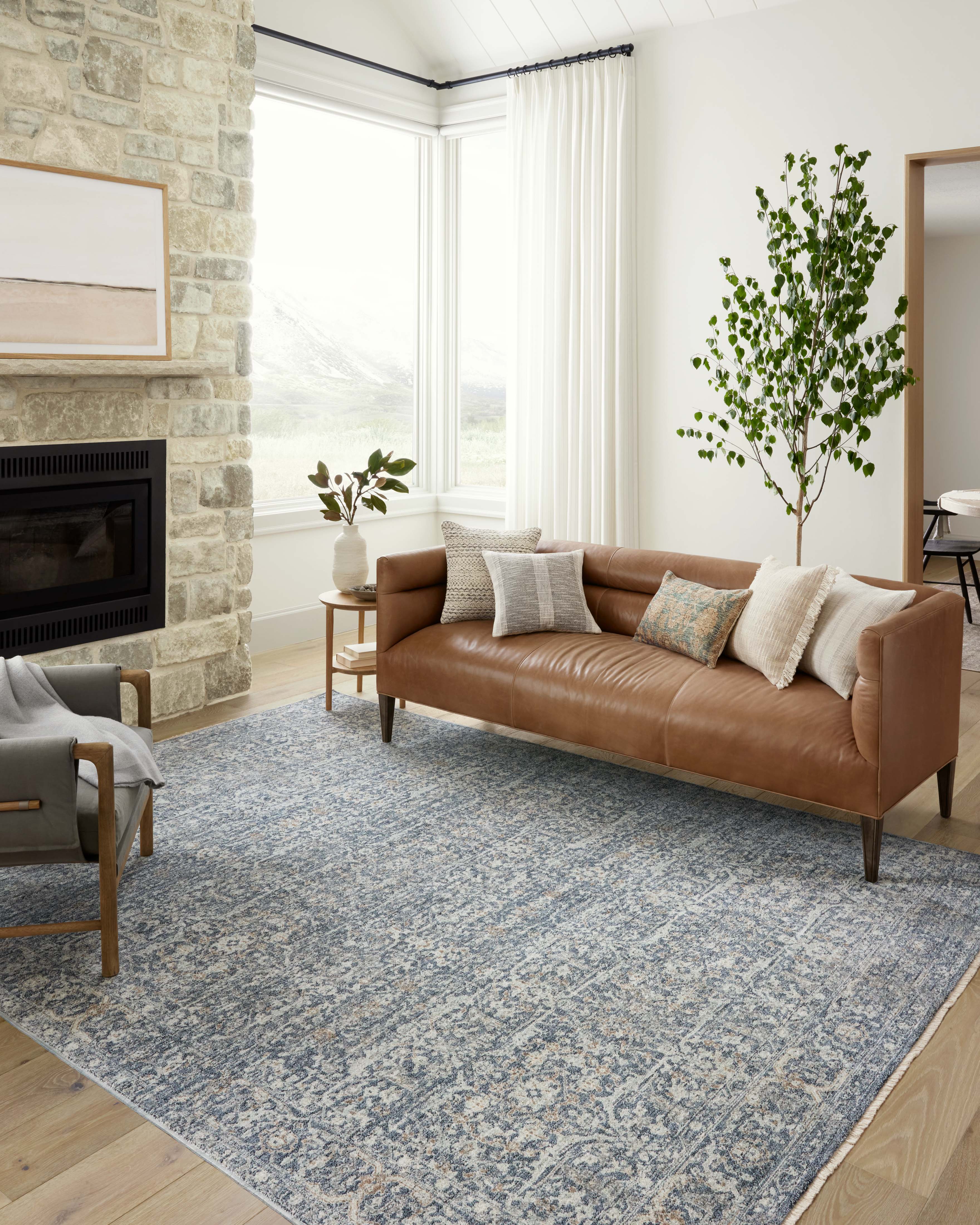 Angela Rose x Loloi Blake Denim/ Taupe Rug 0-RUGS Loloi