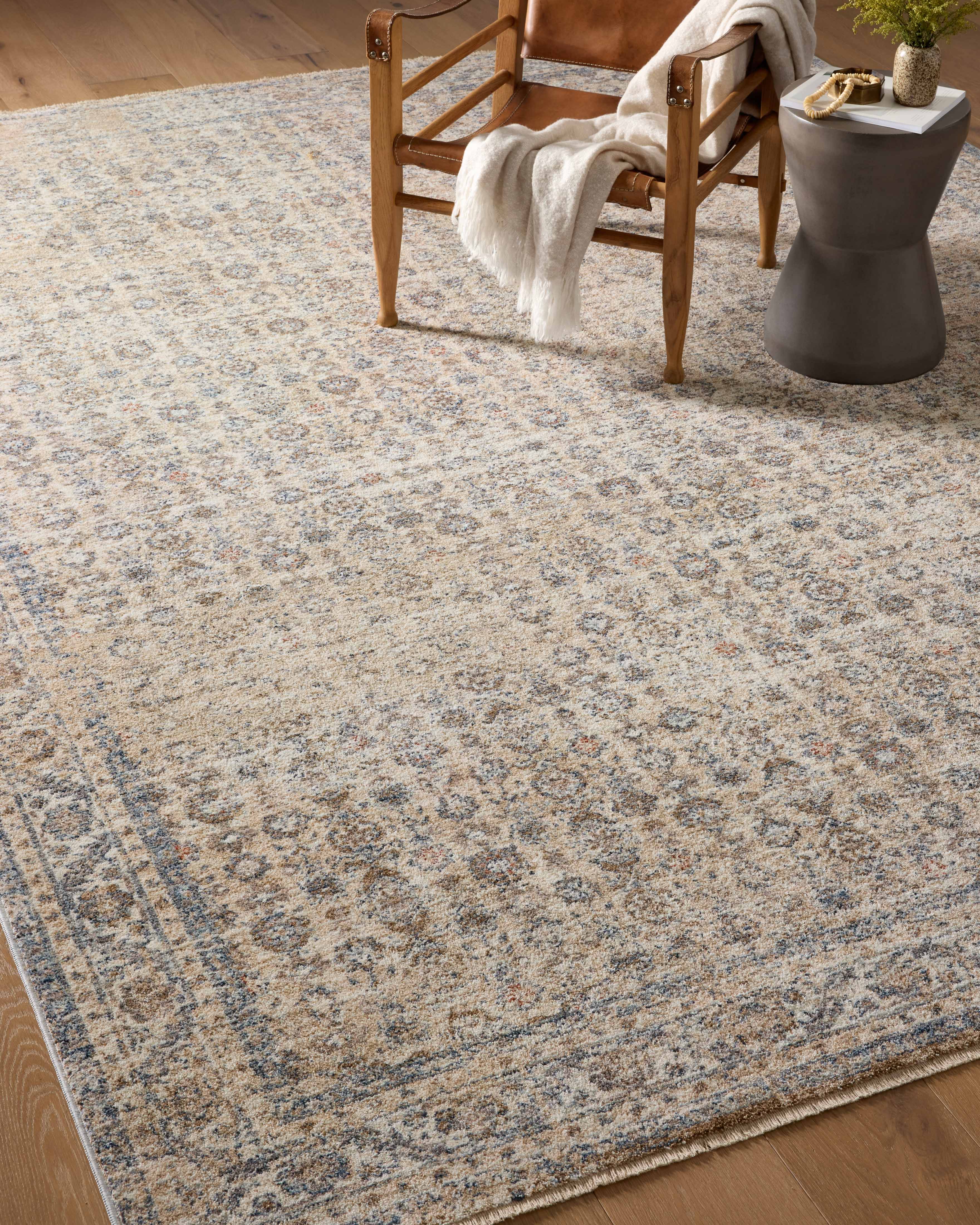 Angela Rose x Loloi Blake Beige/ Denim Rug 0-RUGS Loloi
