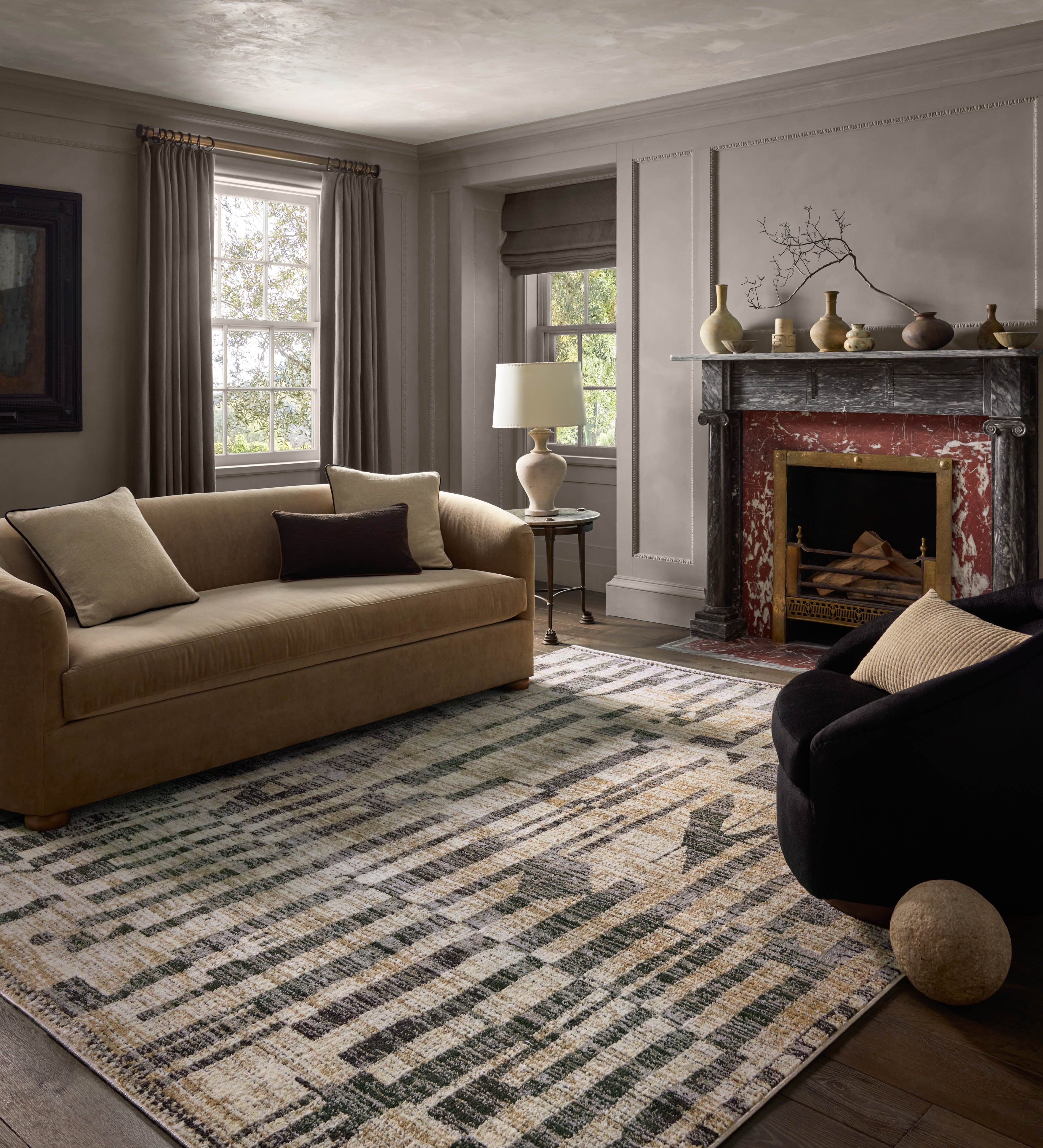Jeremiah Brent x Loloi Bleecker Beige / Stone Rug RUGS-geometric Loloi