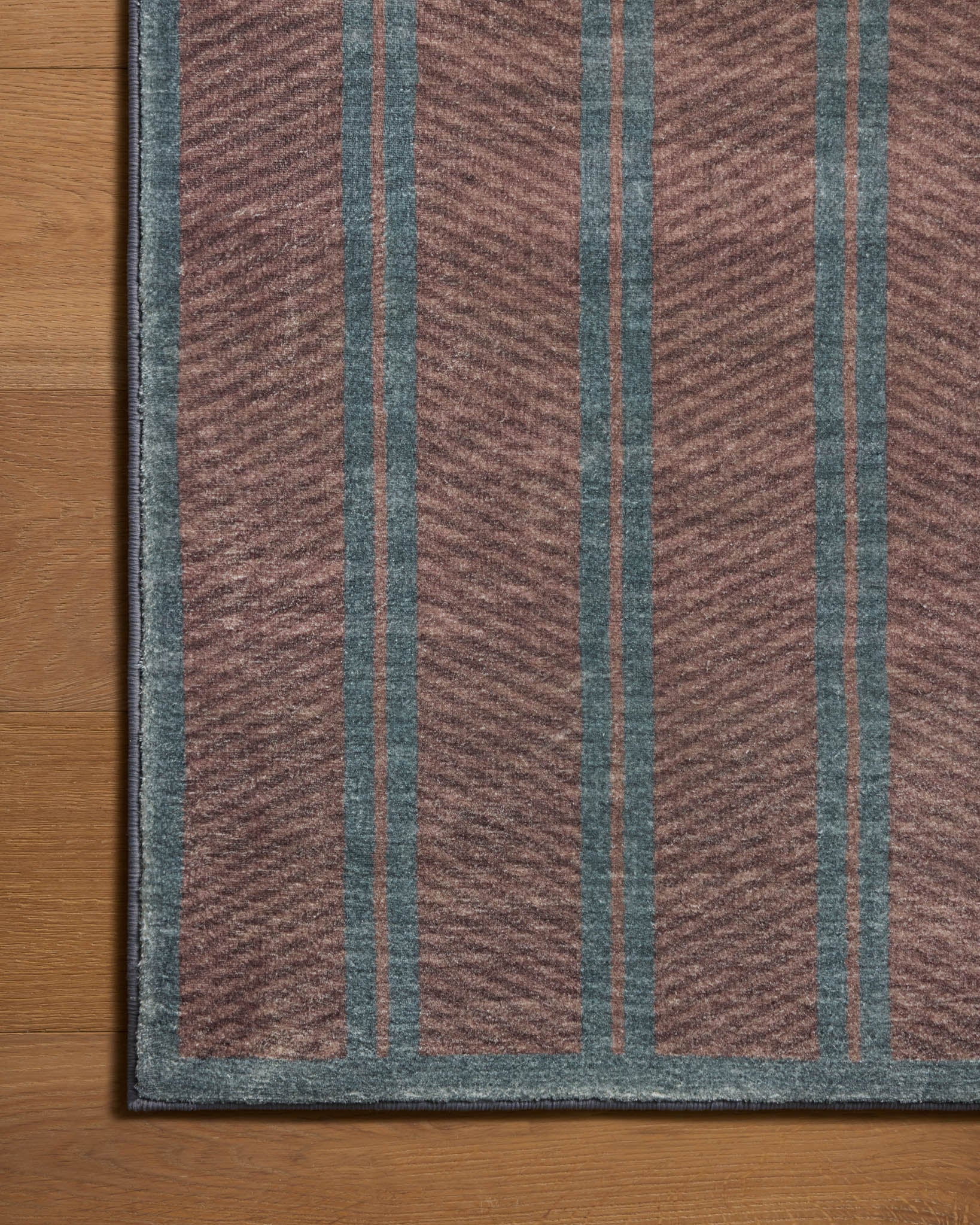 Chris Loves Julia x Loloi Bobby Merlot / Denim Rug - Rug & Weave