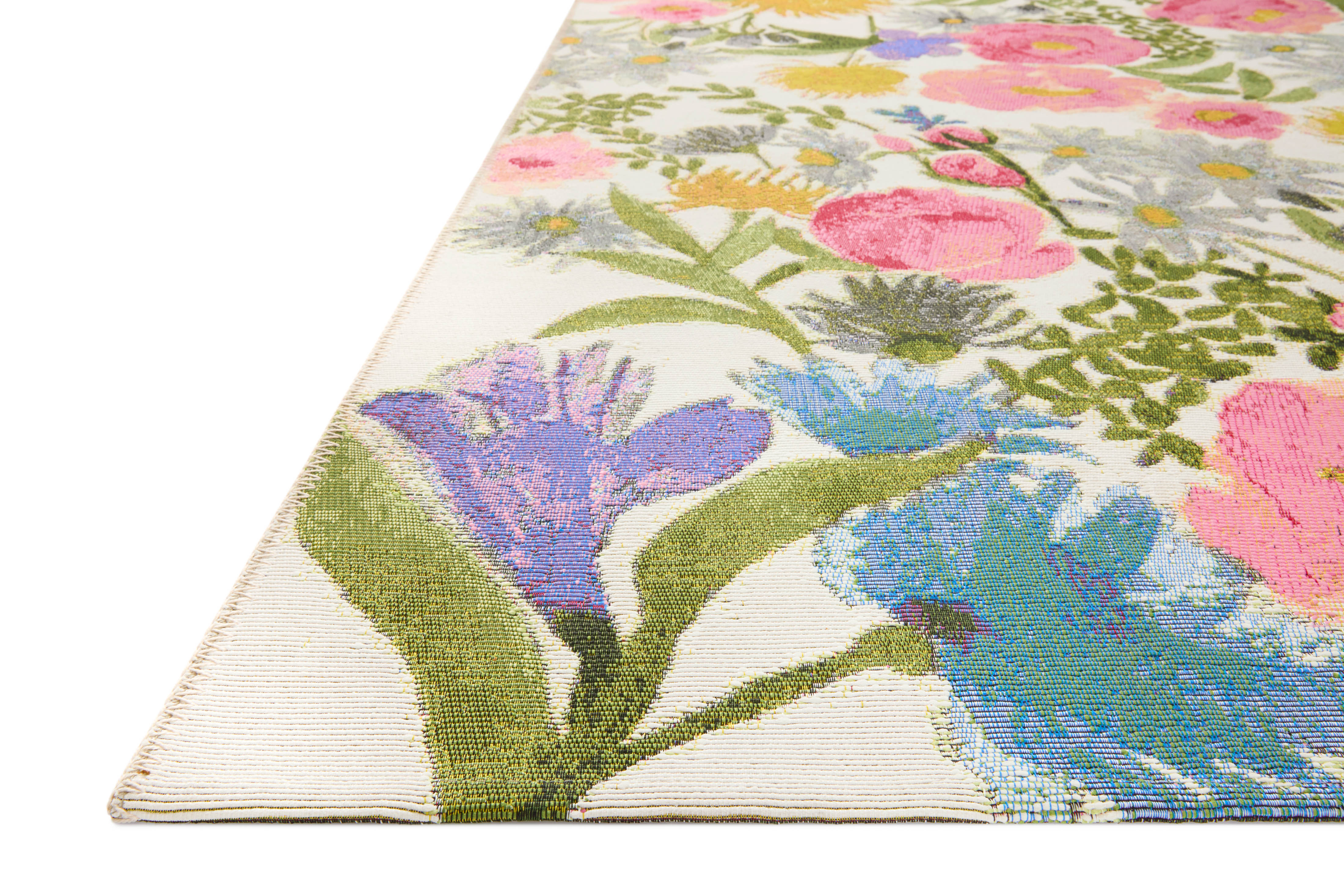 Loloi Botanical Ivory / Multi Rug RUGS - synthetic Loloi