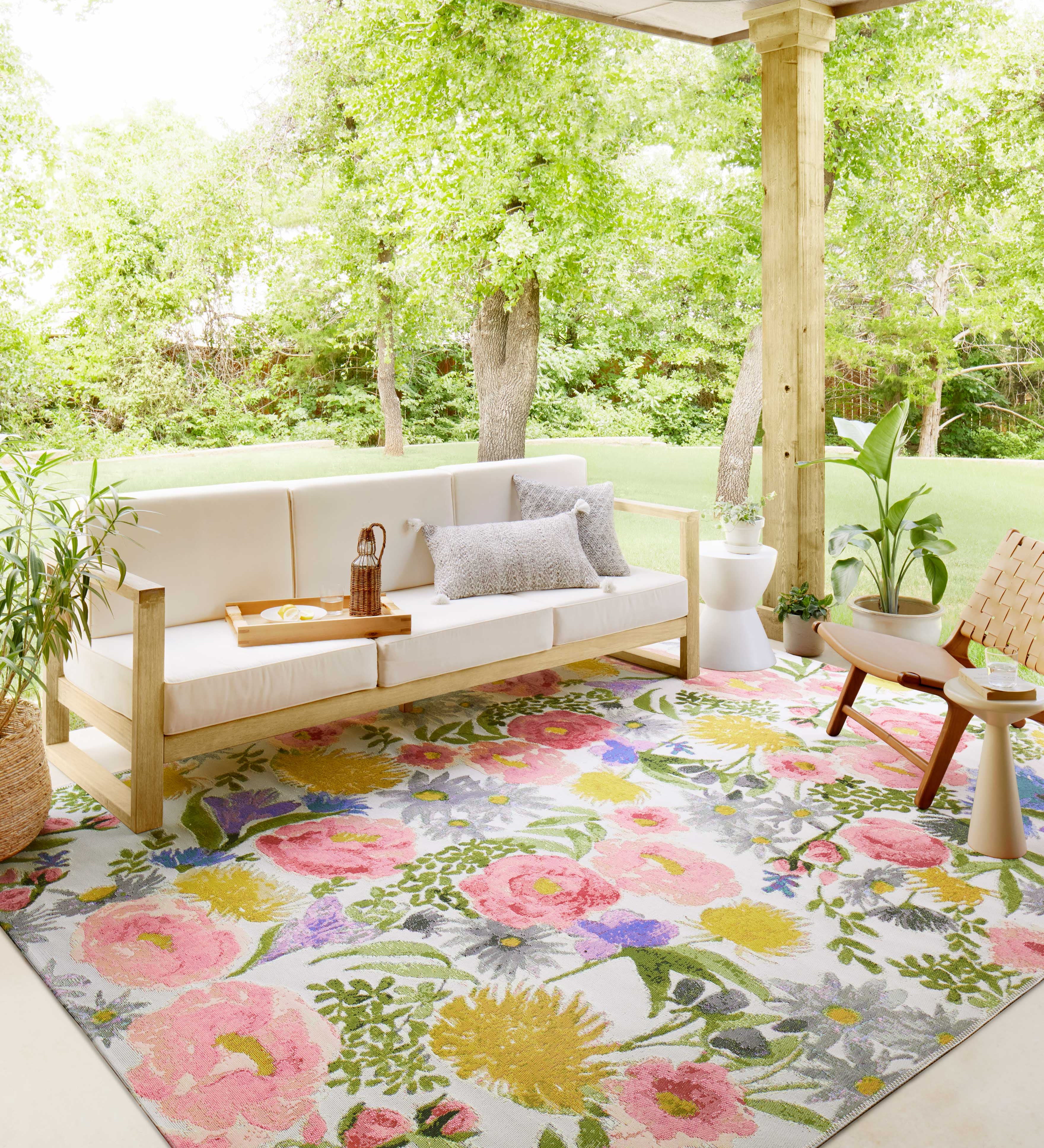 Loloi Botanical Ivory / Multi Rug RUGS - synthetic Loloi