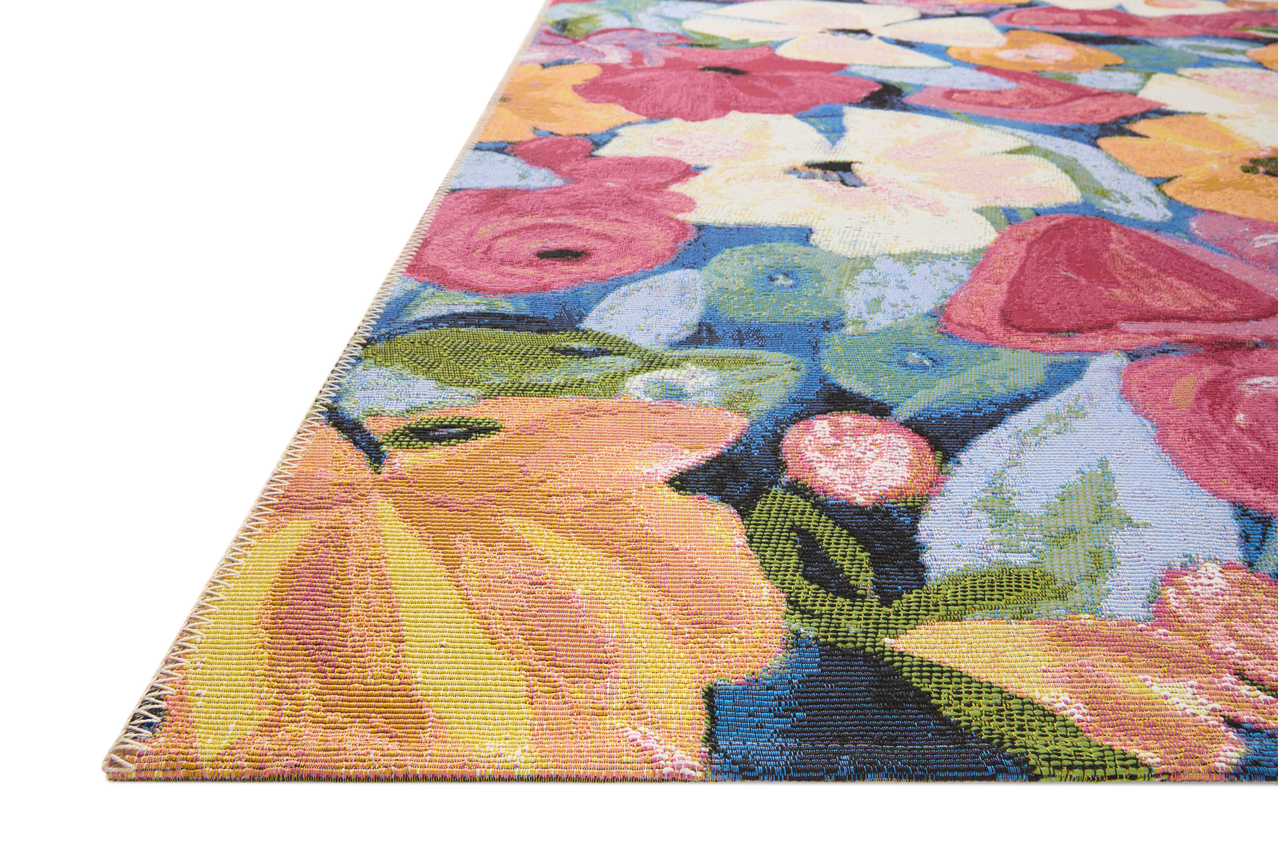 Loloi Botanical Navy / Multi Rug RUGS - synthetic Loloi