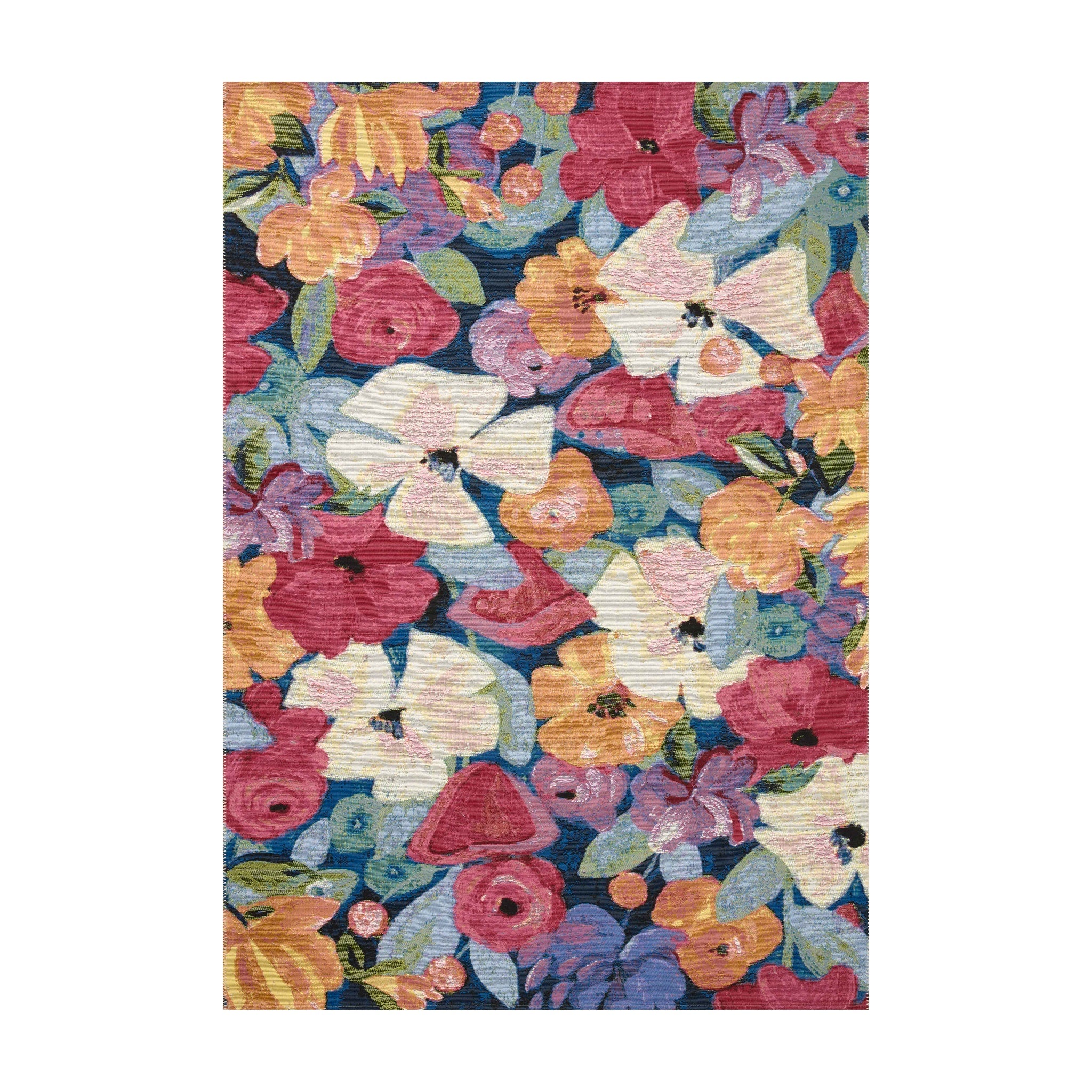 Loloi Botanical Navy / Multi Rug RUGS - synthetic Loloi 18" x 18"