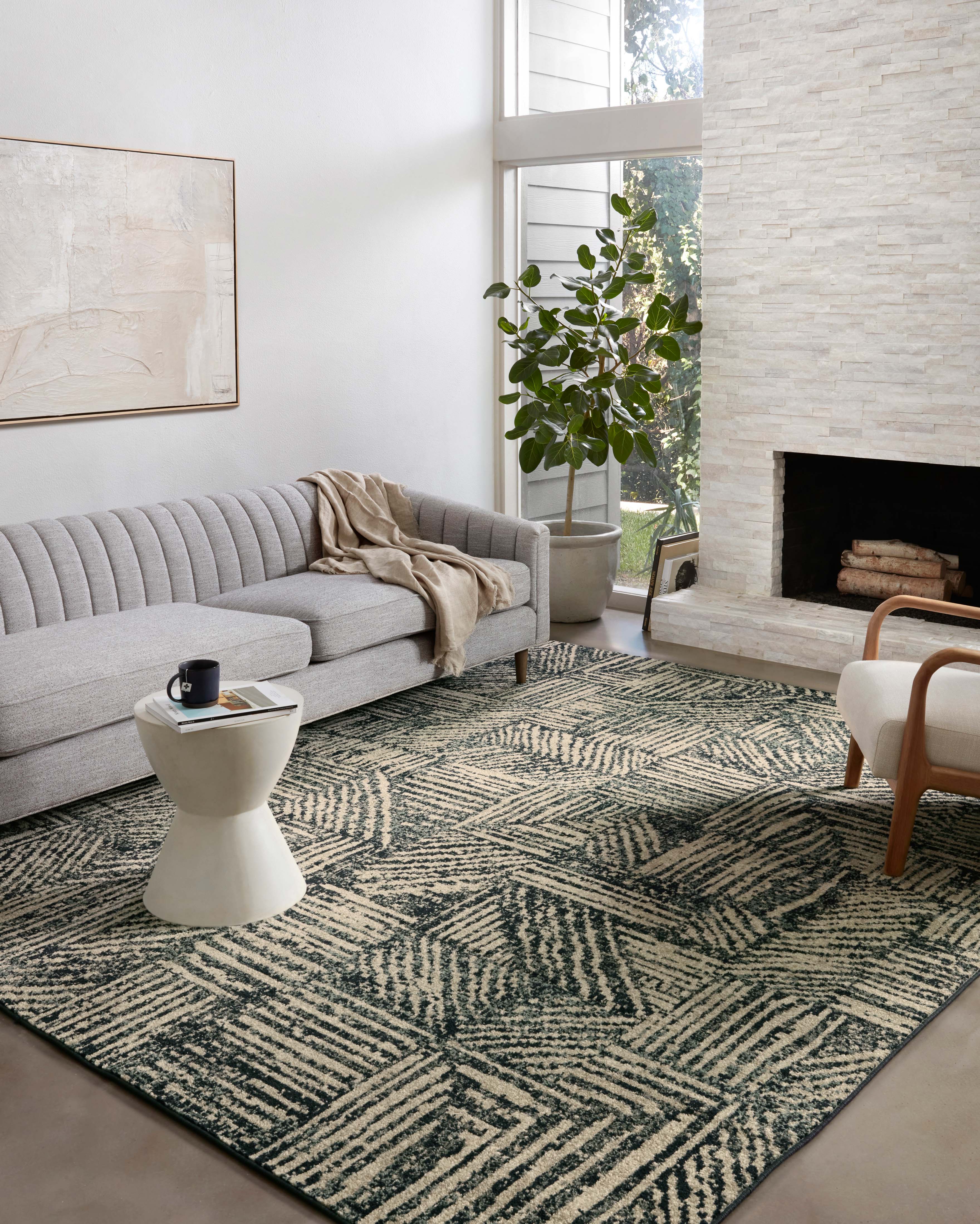 Loloi Bowery Midnight / Taupe Rug Loloi