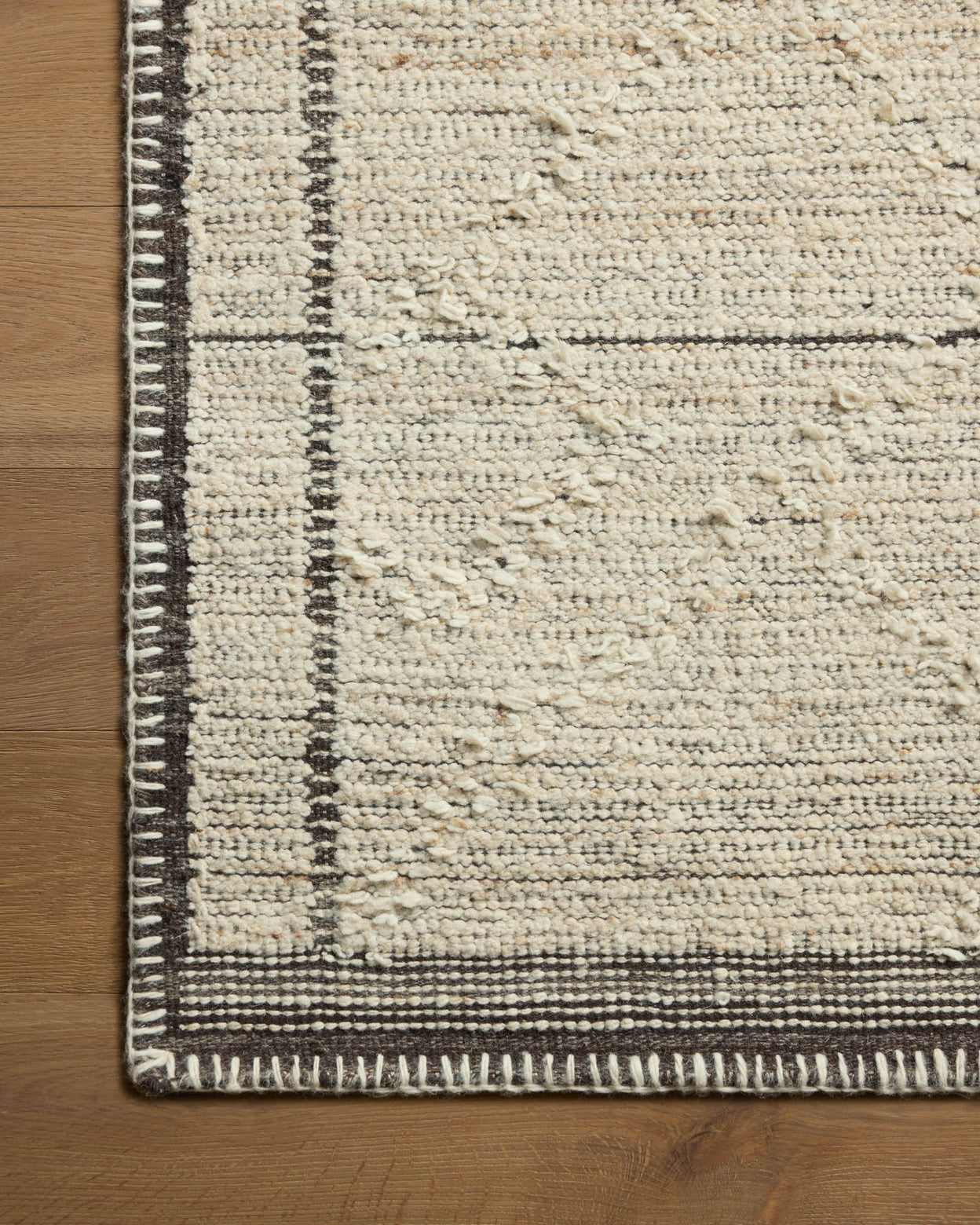 Amber Lewis x Loloi Bowie Ivory / Mocha Rug RUGS - wool Loloi