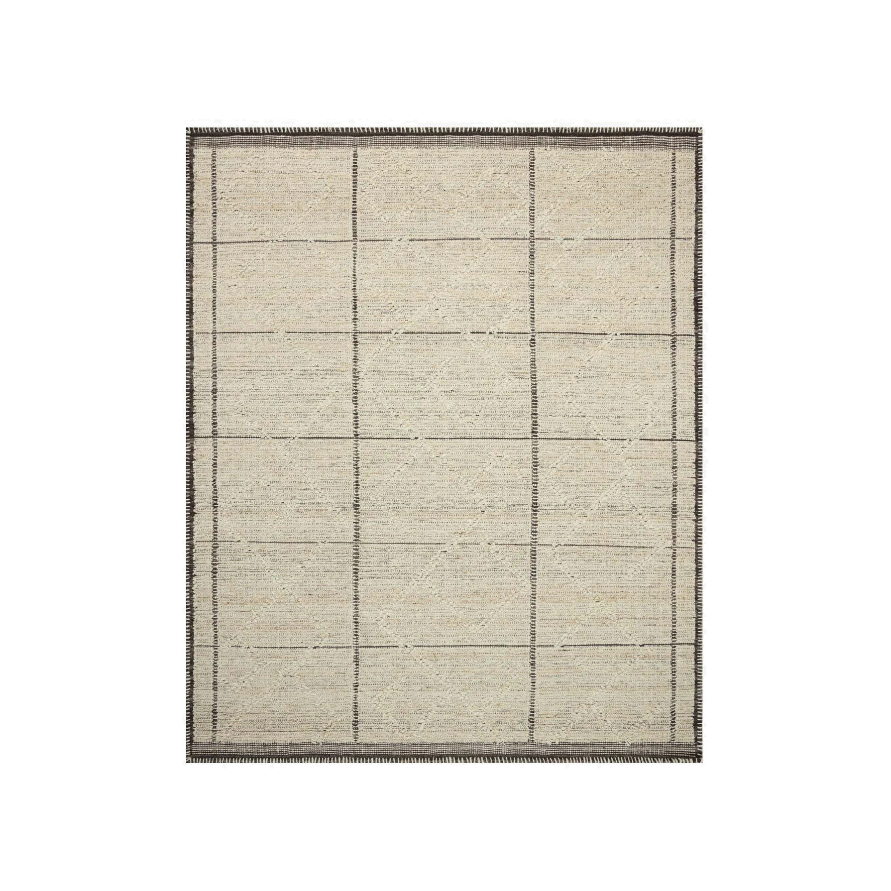 Amber Lewis x Loloi Bowie Ivory / Mocha Rug RUGS - wool Loloi