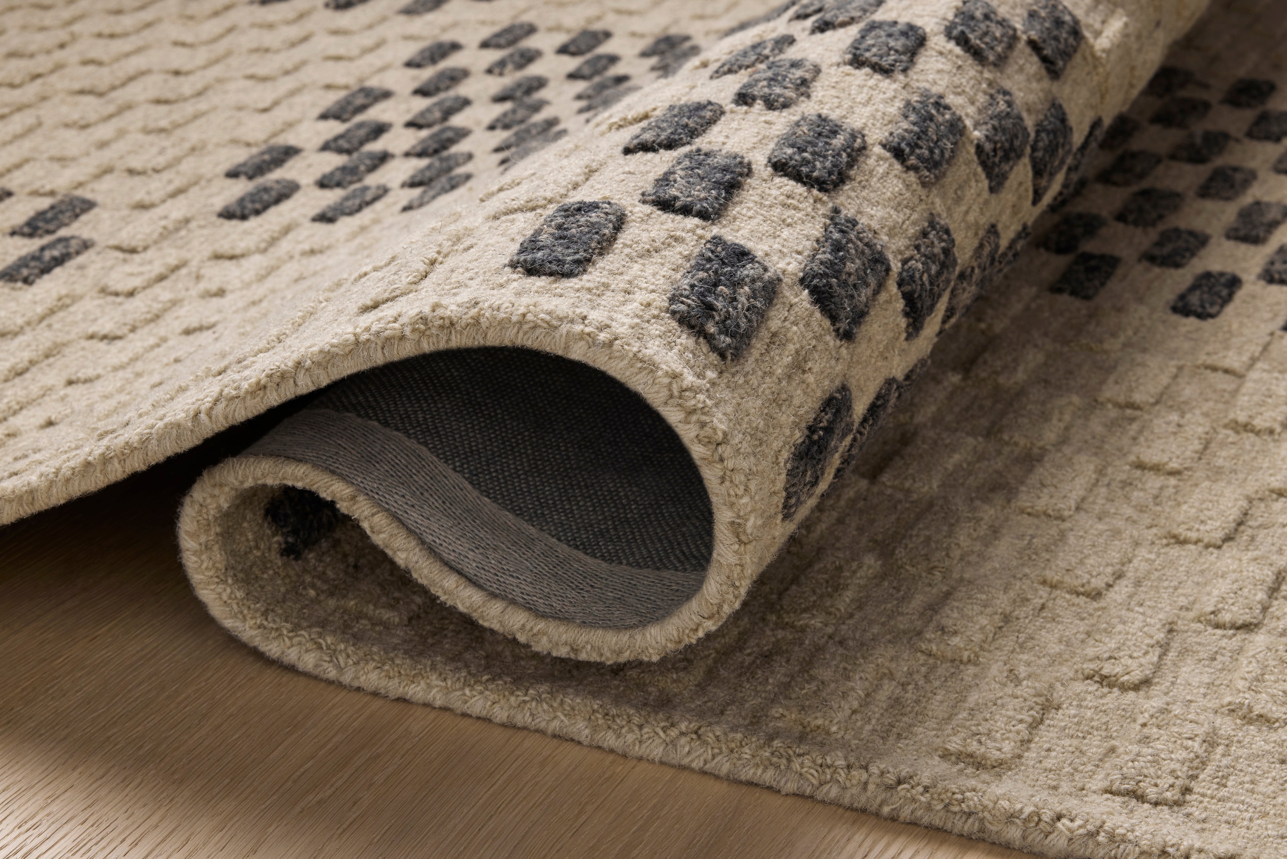 Chris Loves Julia x Loloi Bradley Beige / Midnight Rug 0-RUGS-wool Loloi
