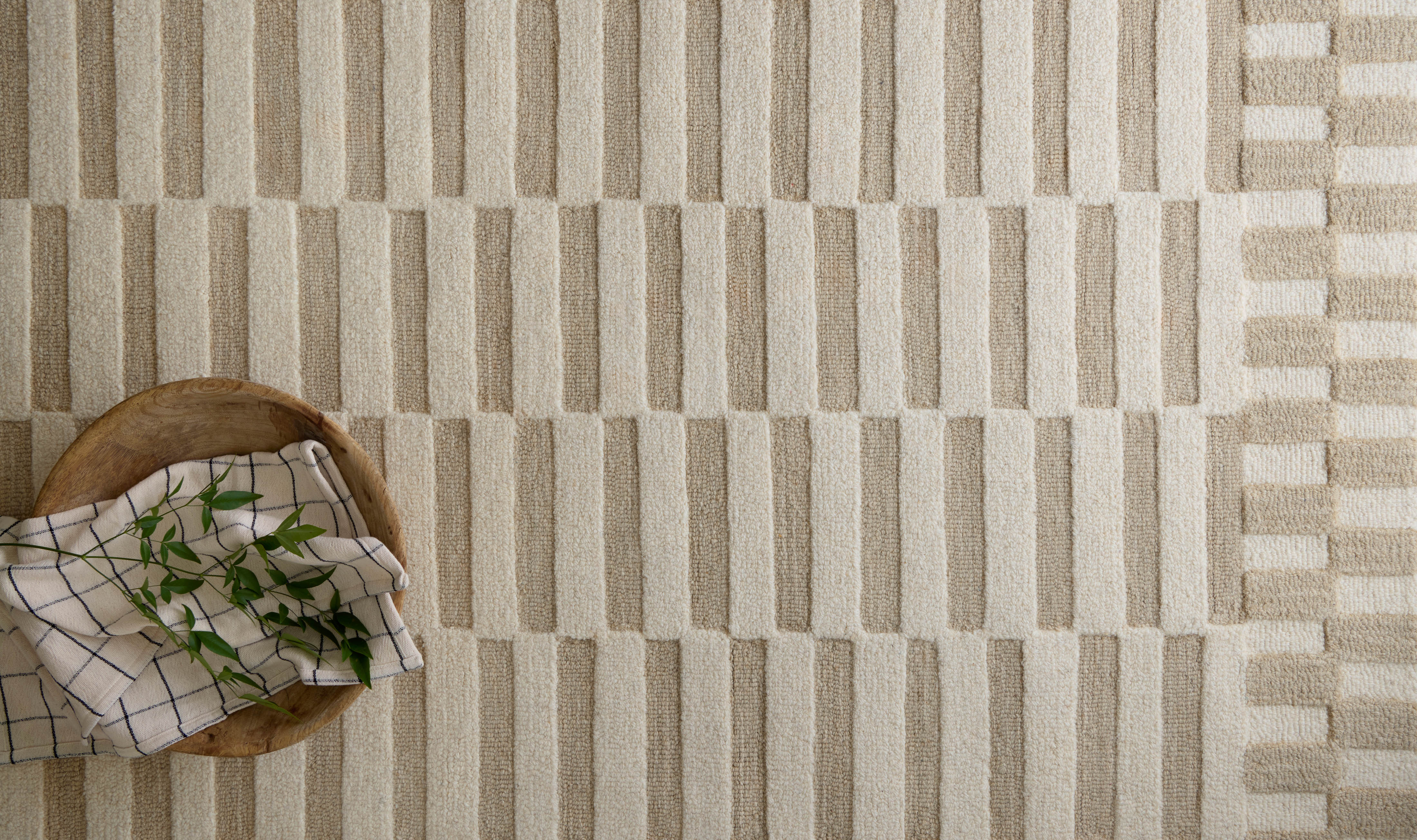 Chris Loves Julia x Loloi Bradley Ivory / Beige Rug 0-RUGS-wool Loloi
