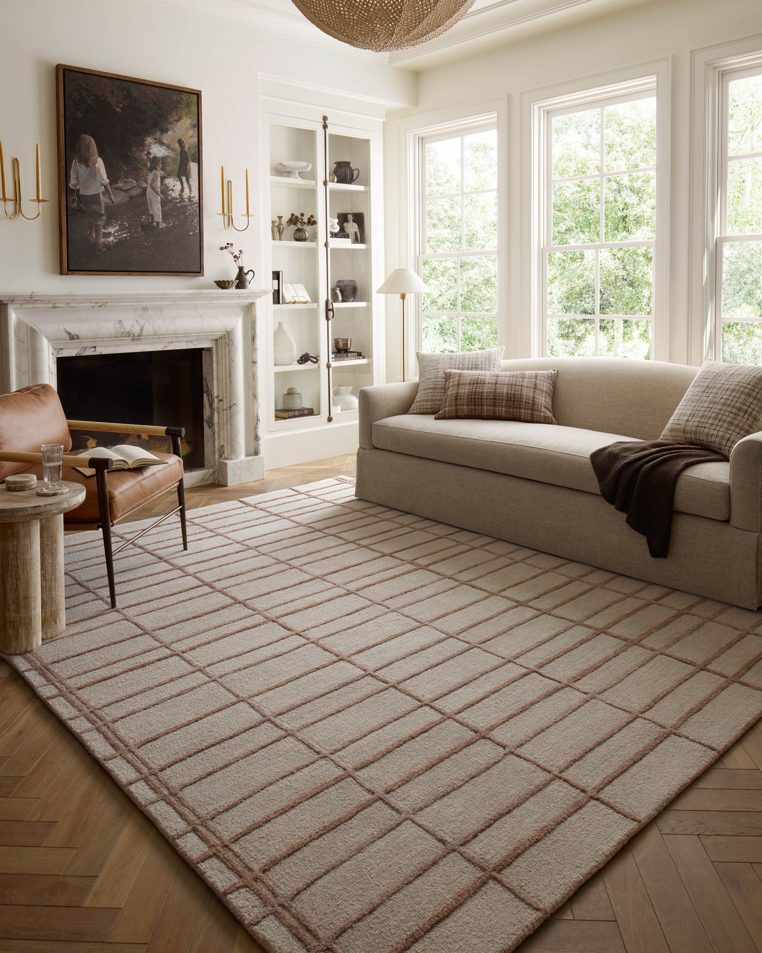 Chris Loves Julia x Loloi Bradley Rose / Blush Rug 0-RUGS-wool Loloi