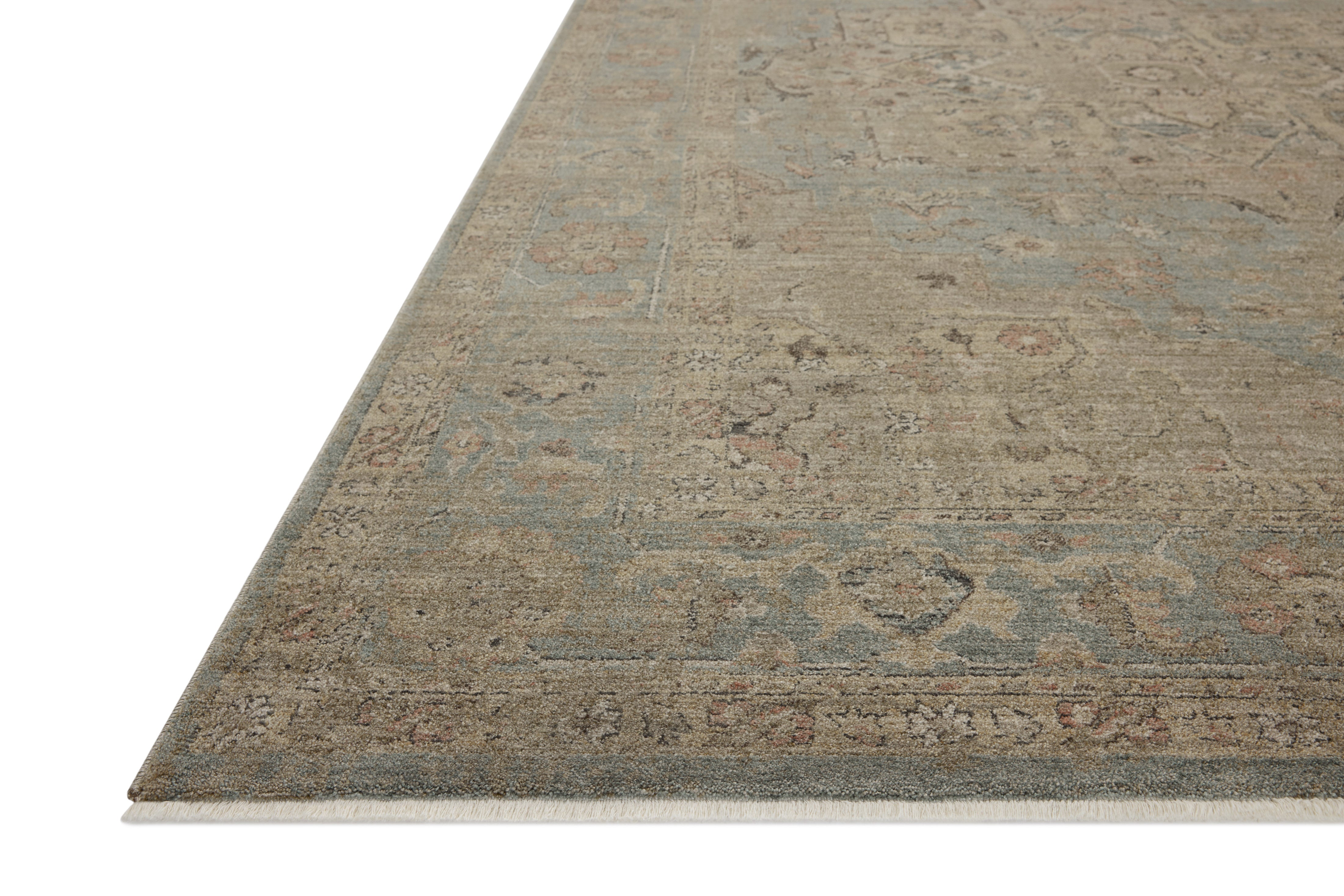 Loloi Briar Sky / Moss Square Rug RUGS - synthetic Loloi