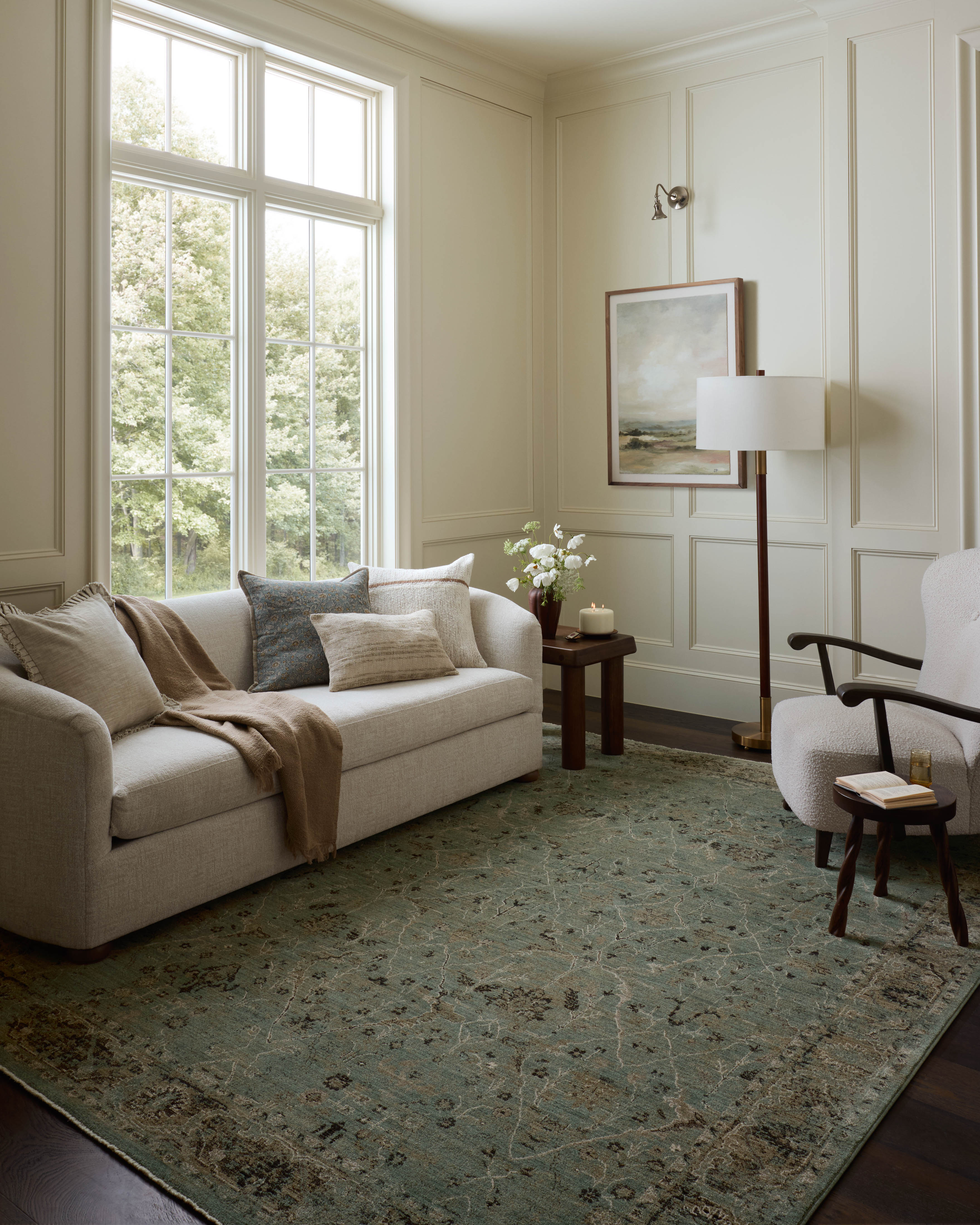 Loloi Briar Aqua / Olive Rug RUGS - synthetic Loloi