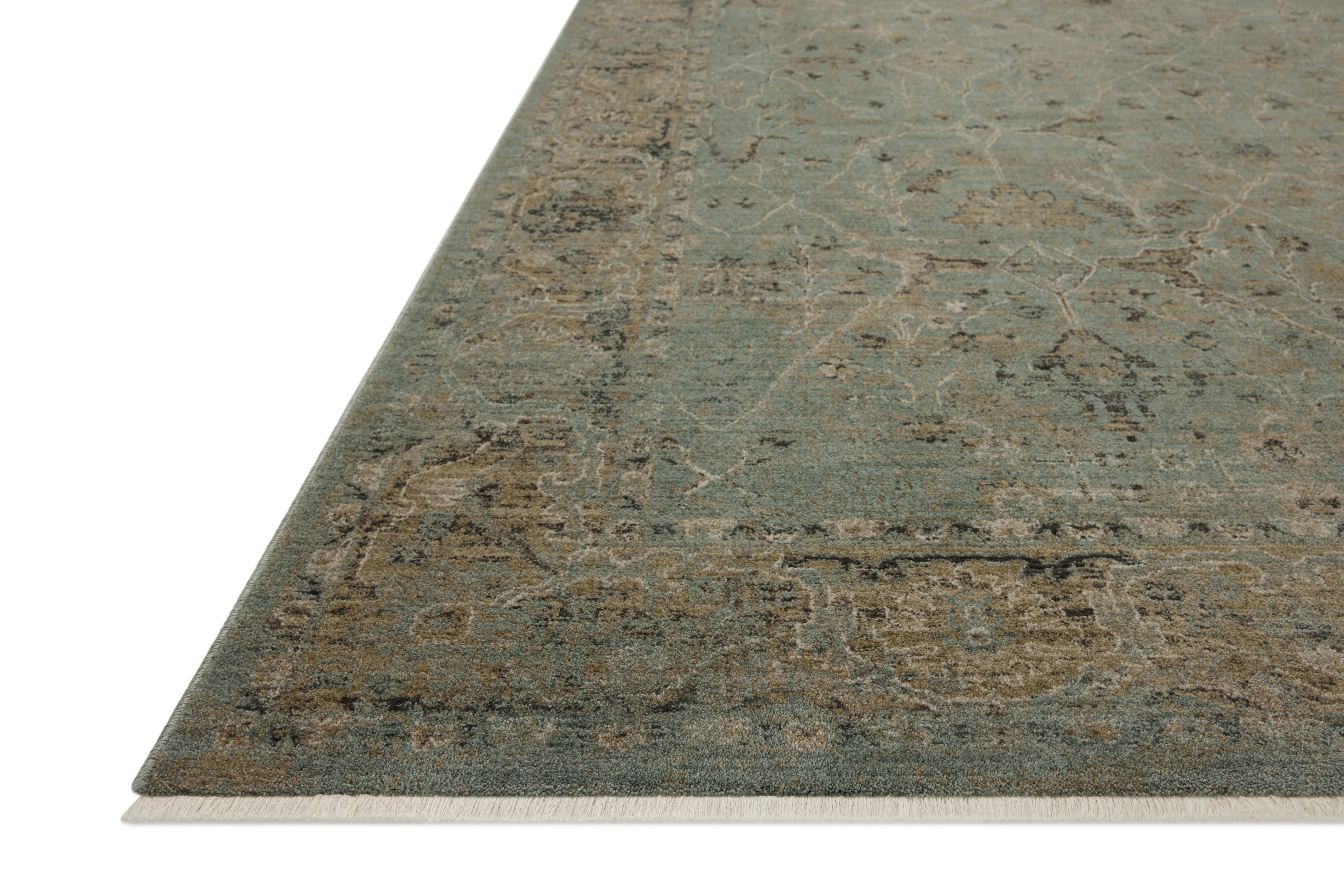 Loloi Briar Aqua / Olive Square Rug RUGS - synthetic Loloi