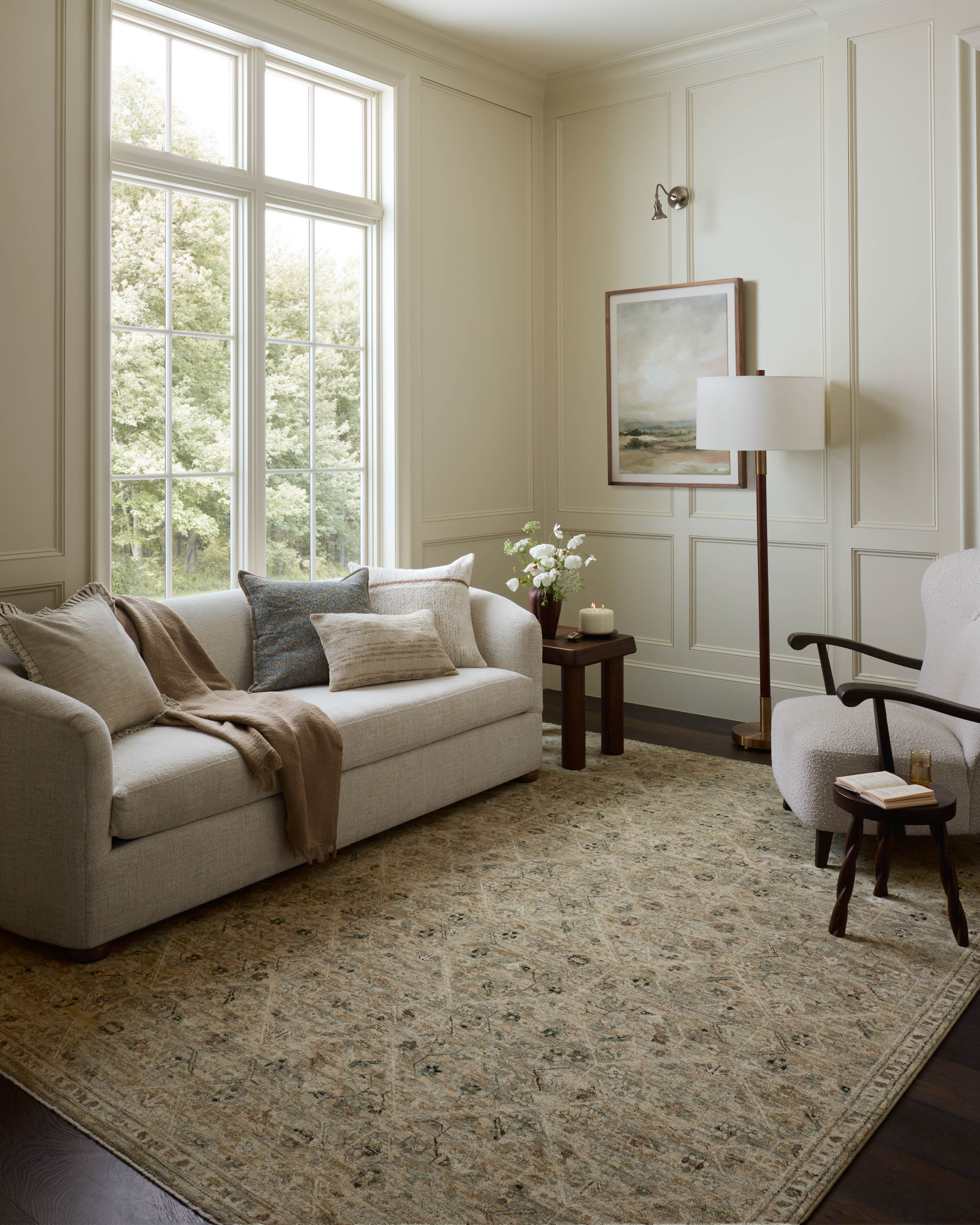 Loloi Briar Silver / Moss Rug RUGS - synthetic Loloi