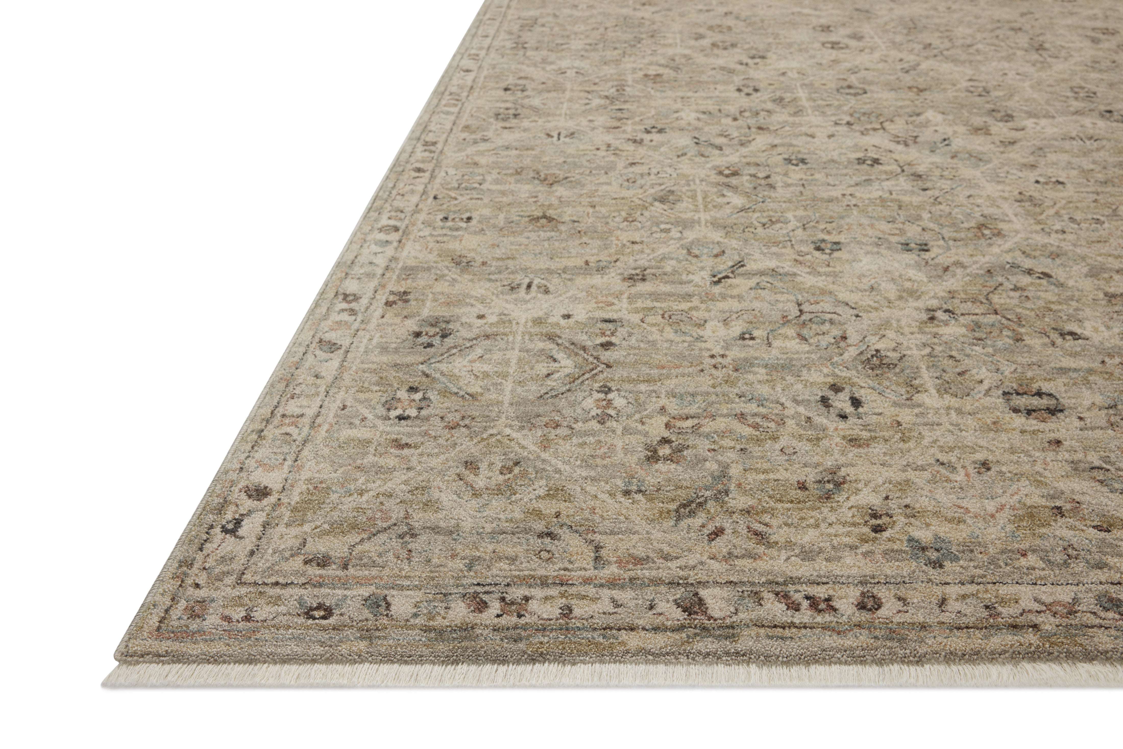 Loloi Briar Silver / Moss Rug RUGS - synthetic Loloi