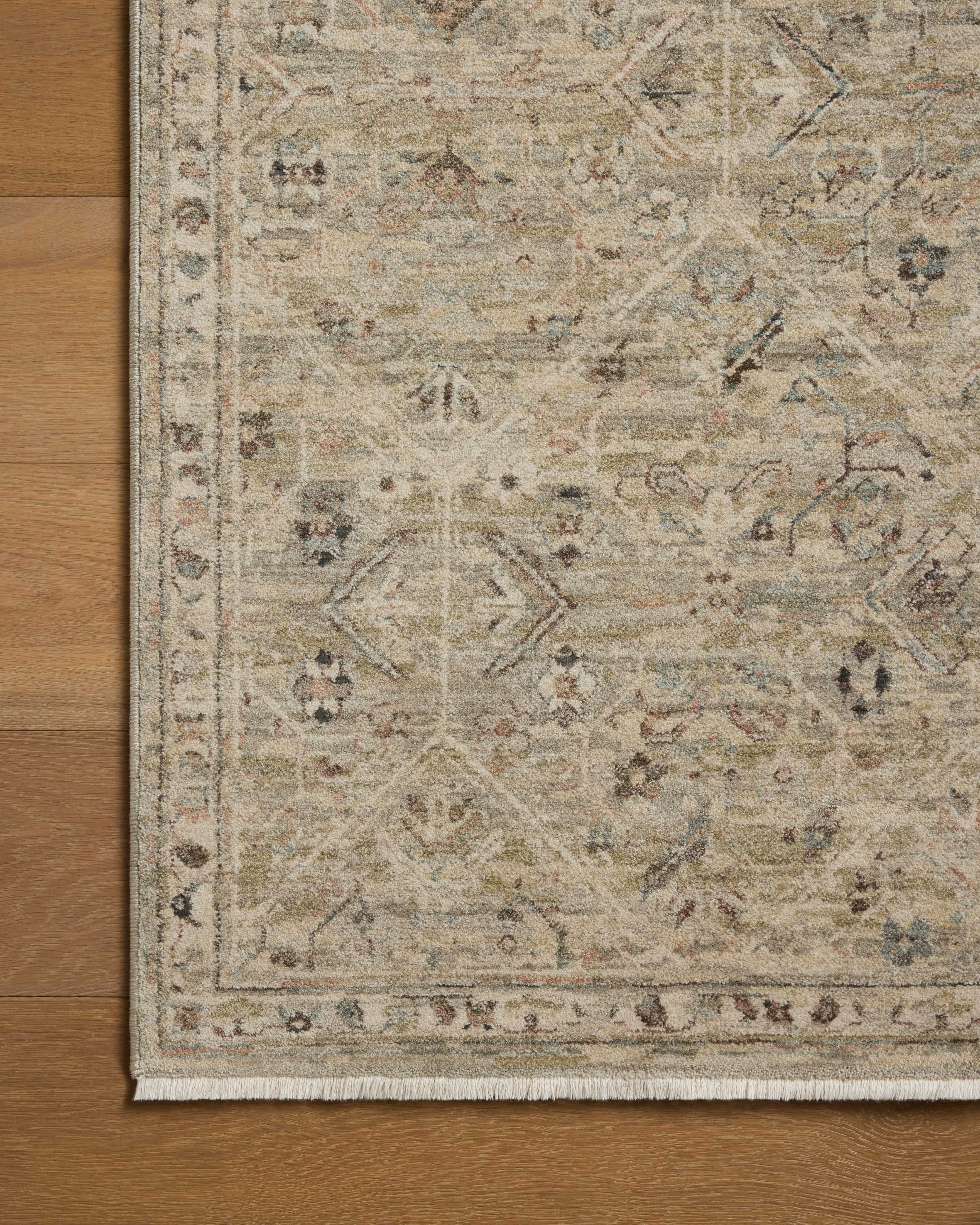 Loloi Briar Silver / Moss Rug RUGS - synthetic Loloi