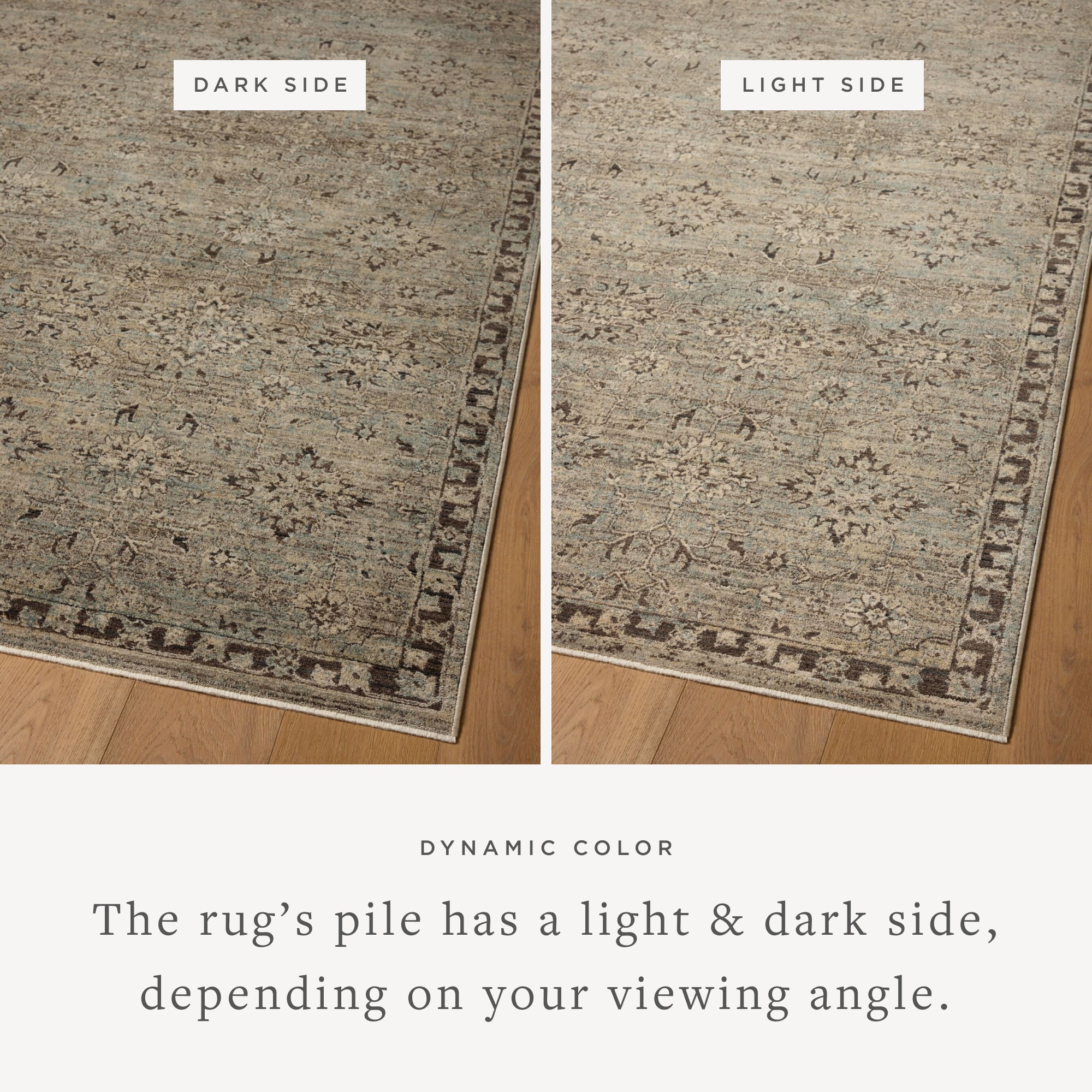 Loloi Briar Mist / Granite Square Rug RUGS - synthetic Loloi