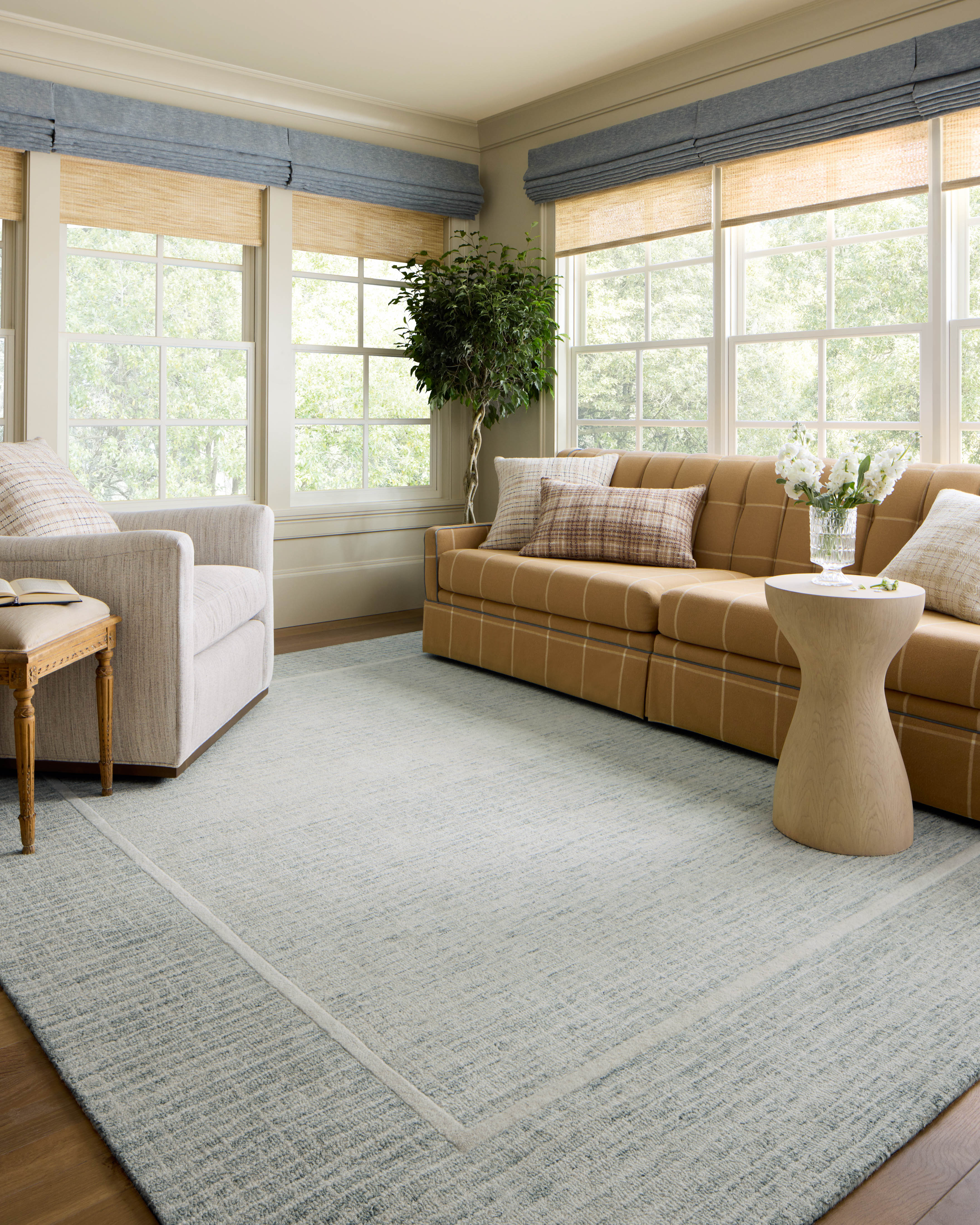 Chris Loves Julia x Loloi Briggs Mist / Ivory Rug 0-RUGS-wool Loloi
