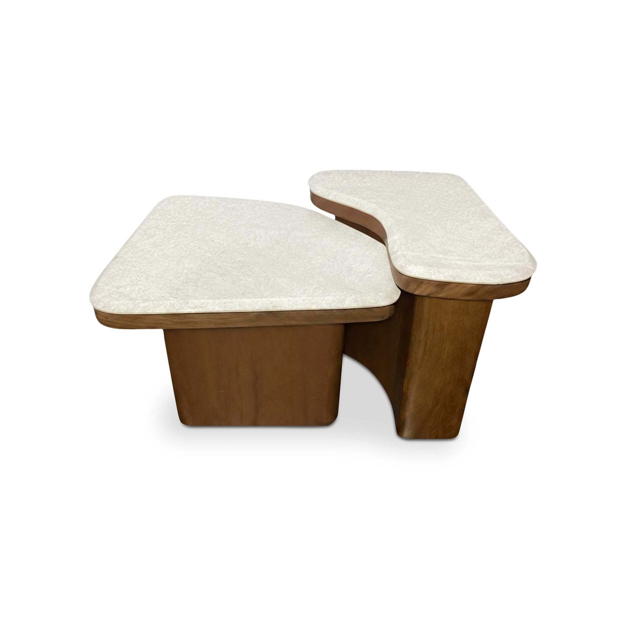 Abi Nesting Coffee Table FURNITURE - coffee table Moe's Furniture Beige