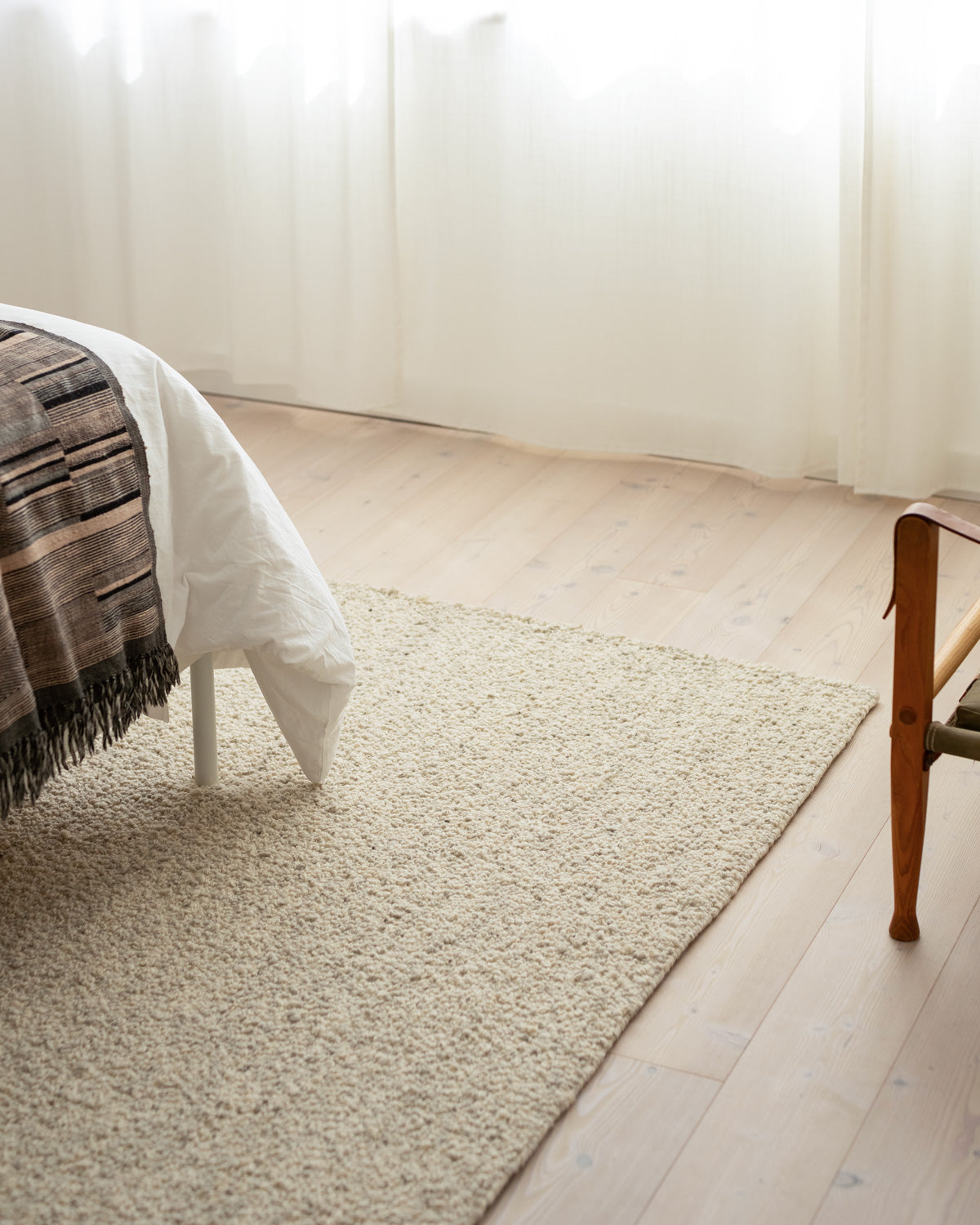 Cream Boucle Rug 0-RUGS-patterned Mark Krebs