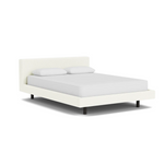 Custom Fabric Bento Queen Bed - Black Ash Leg 1 - d - FURNITURE - Custom Beds EQ3 Boucle Cream